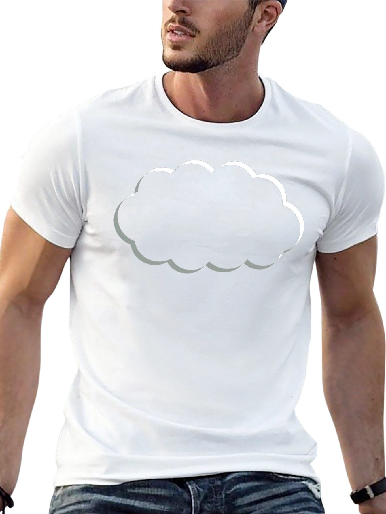 Cloud Graphic Black T-Shirt - Trendy & Stylish
