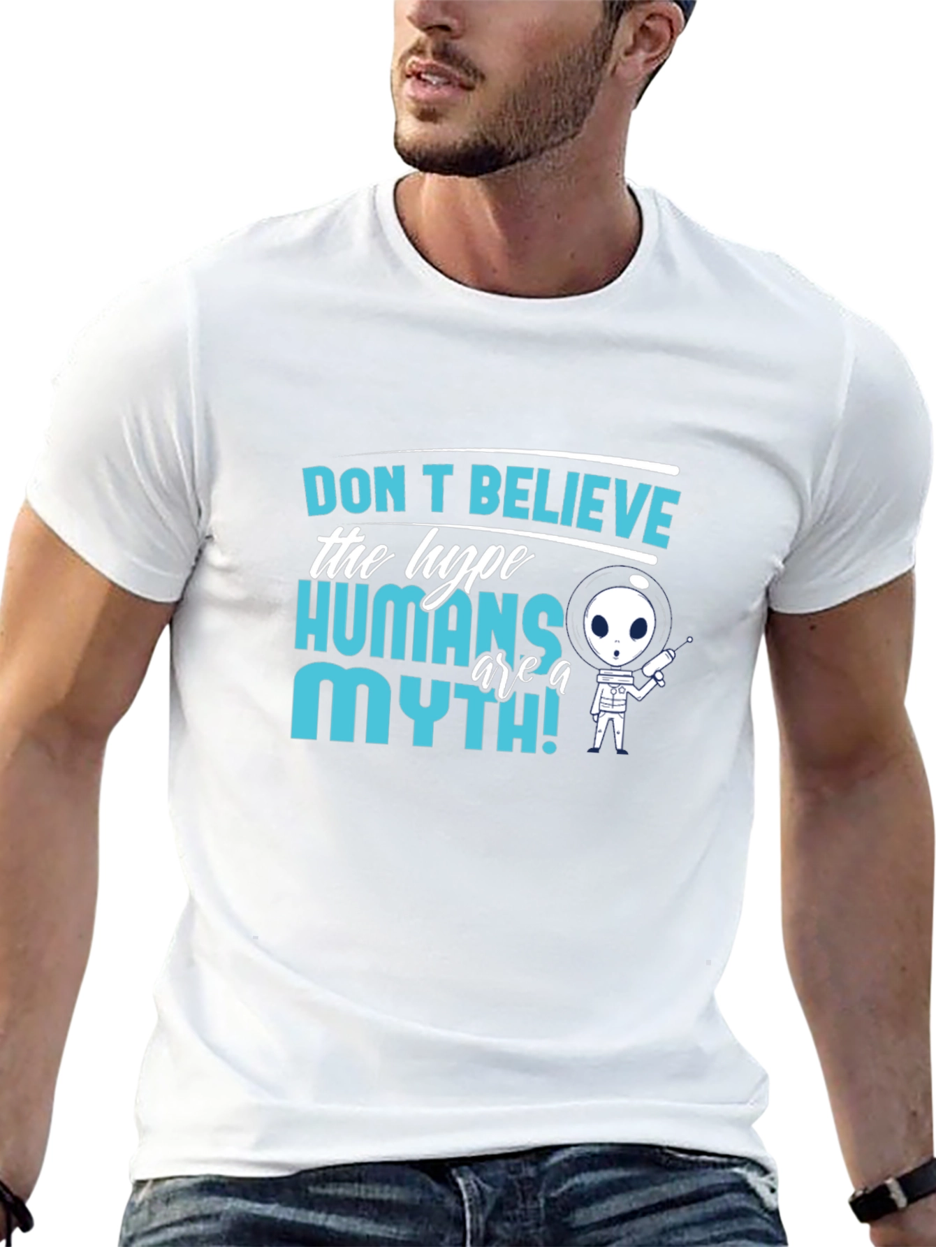 Dont Believe The Hype Alien Graphic T-Shirt