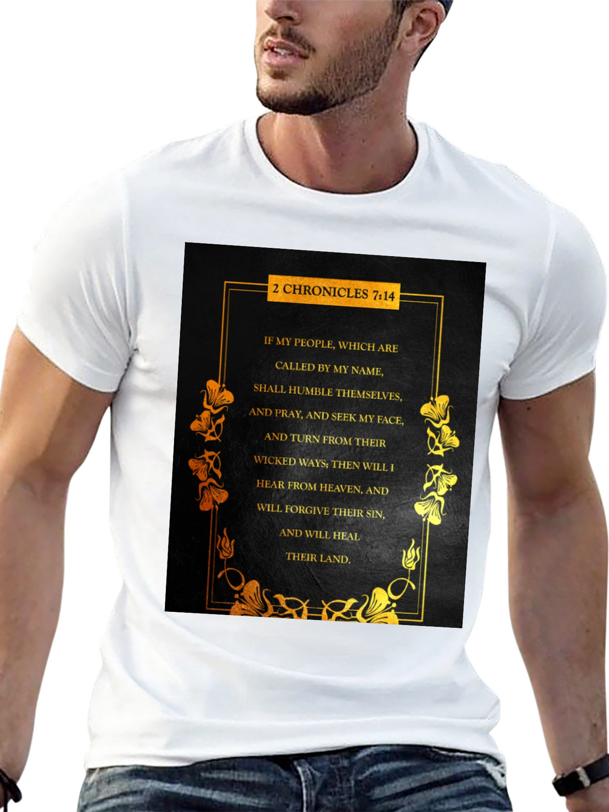 2 Chronicles 7:14 Bible Verse T-Shirt