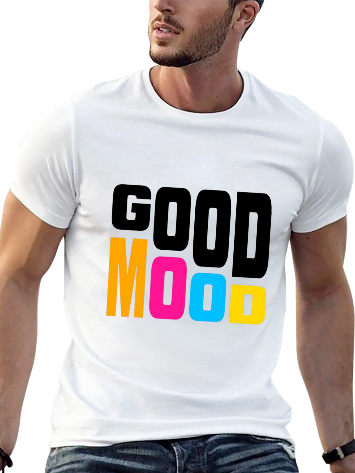 Good Mood Graphic T-Shirt - Black