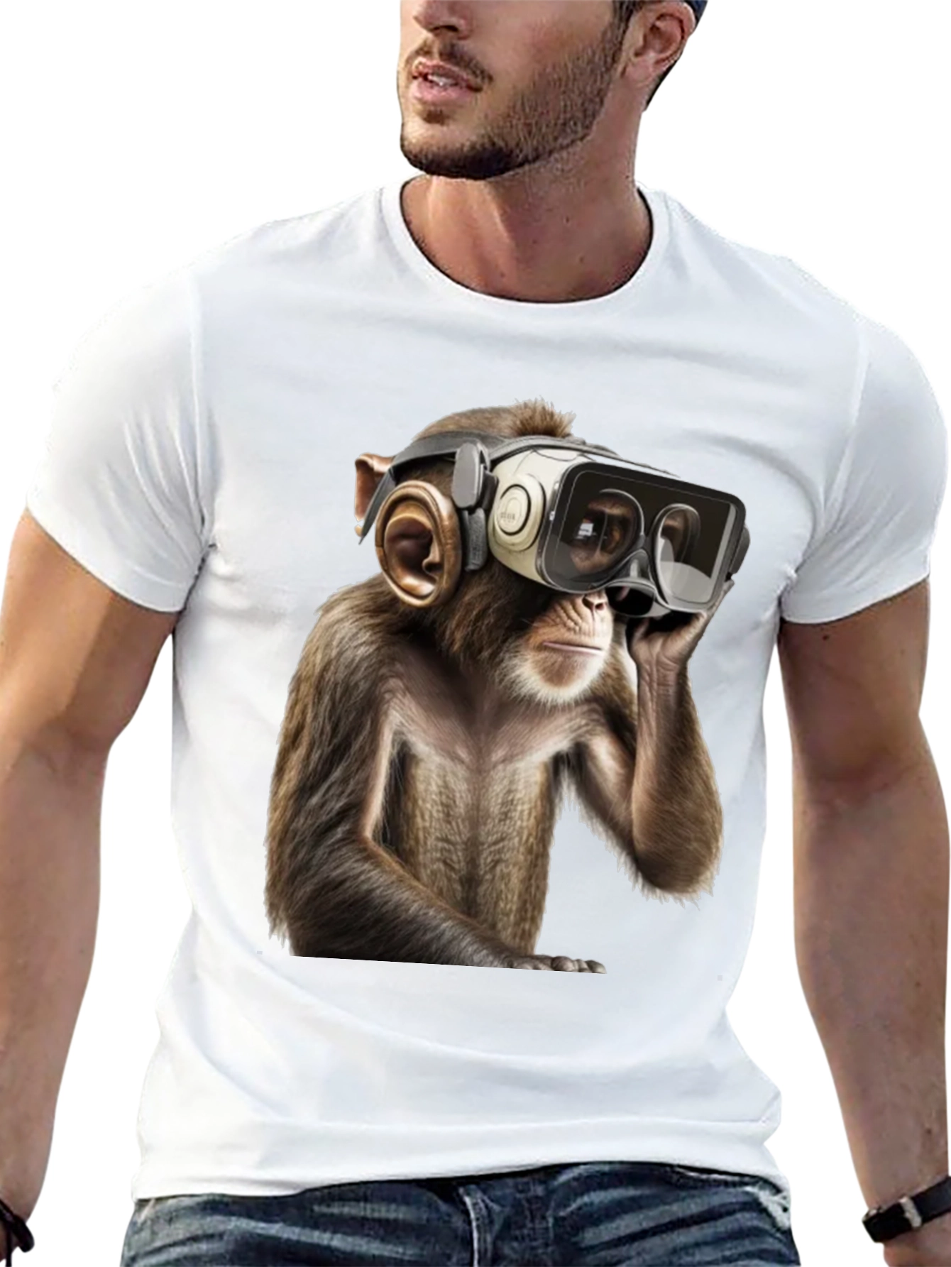 VR Monkey Graphic Tee - Cool & Quirky