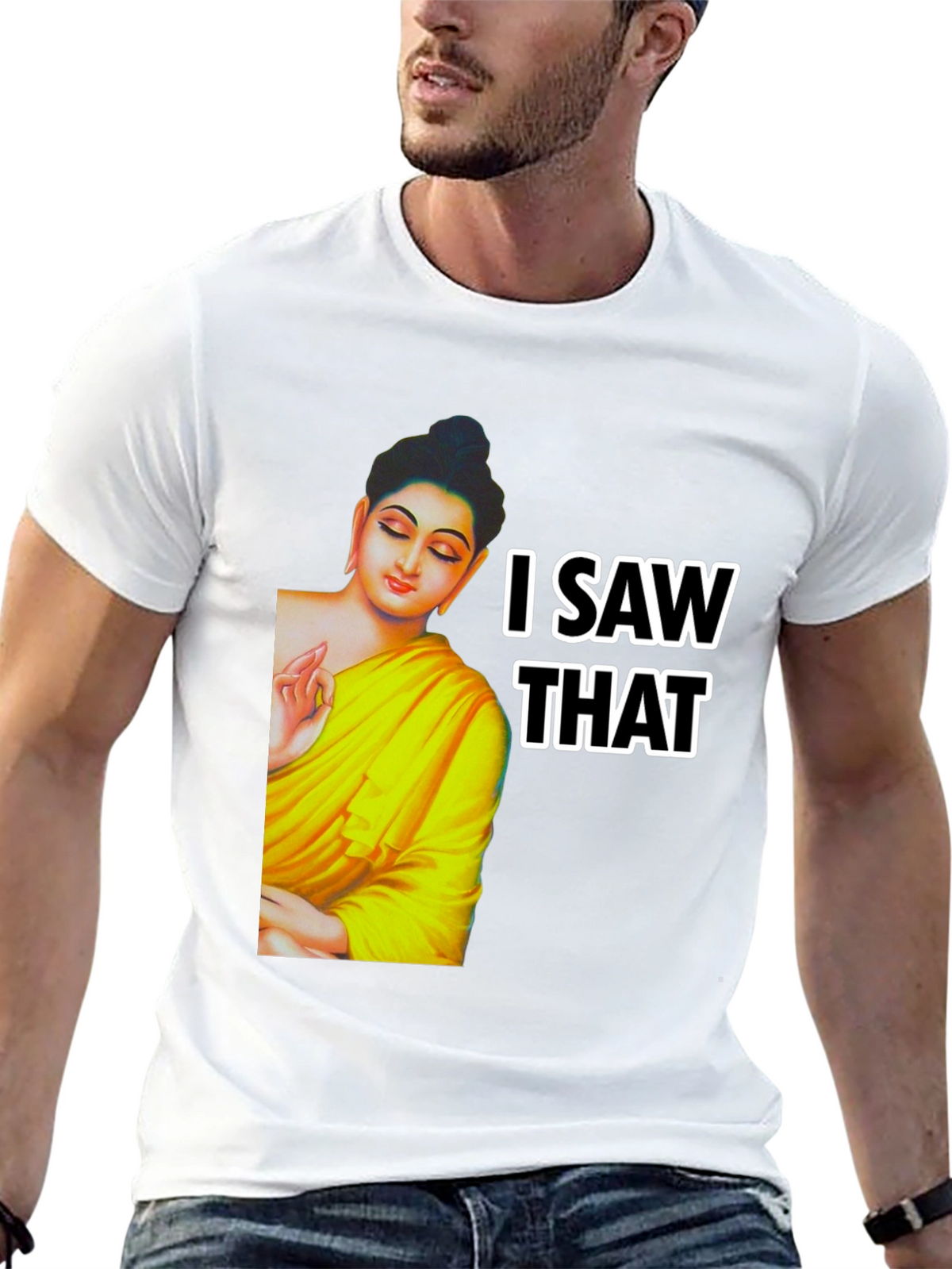 Buddha I Saw That Graphic Print Tee