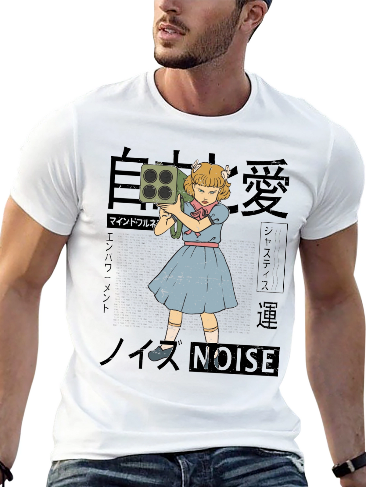 Noise Girl Graphic T-Shirt - Edgy Japanese Inspired Tee