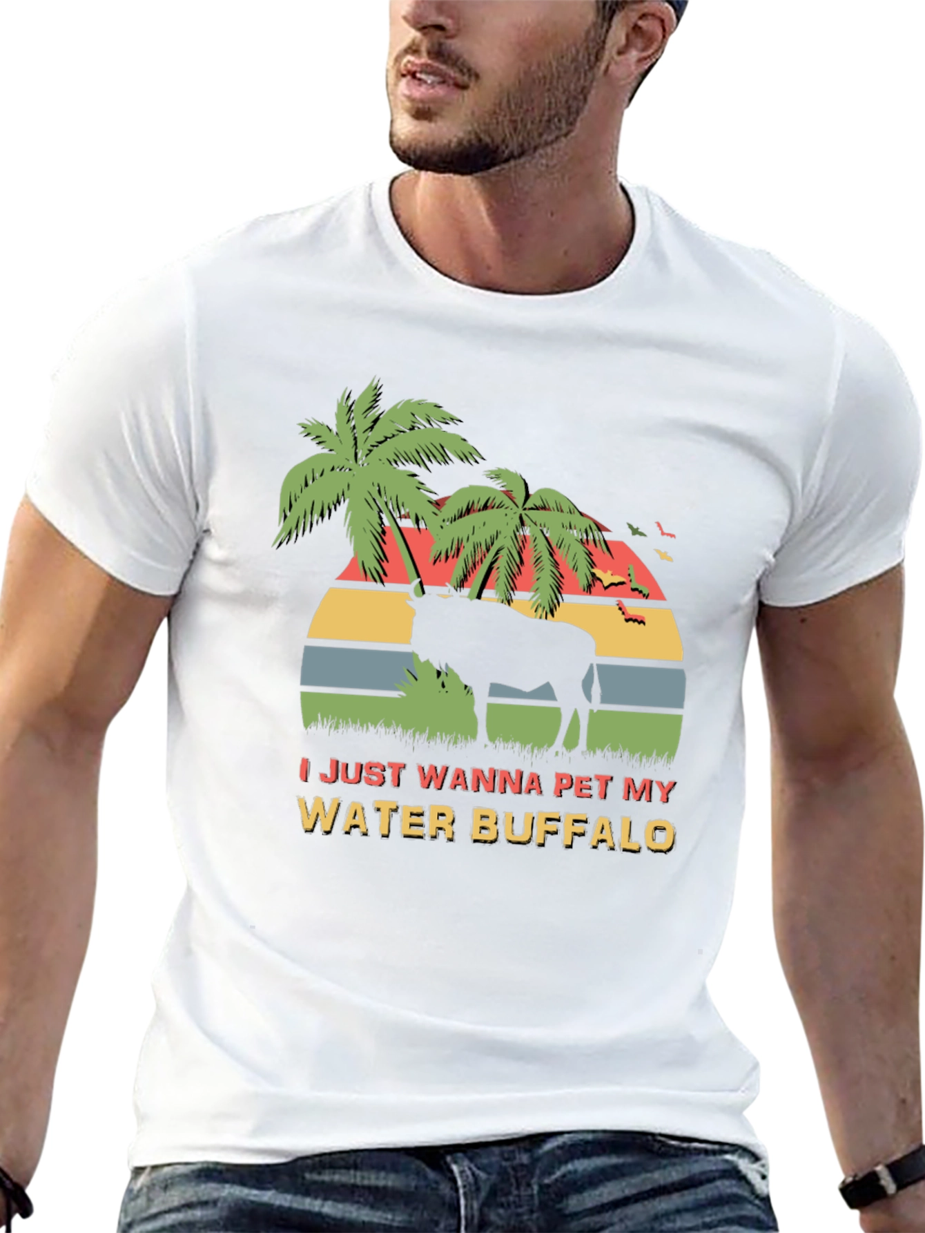 Water Buffalo Graphic Tee - Novelty Design