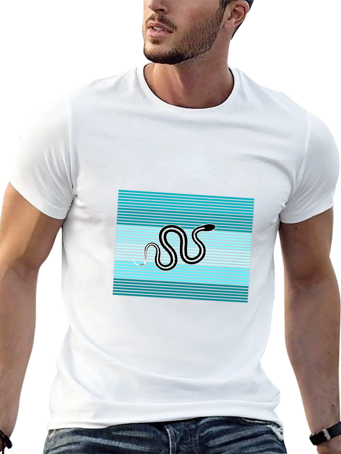 Retro Snake Tee: Black Graphic T-Shirt