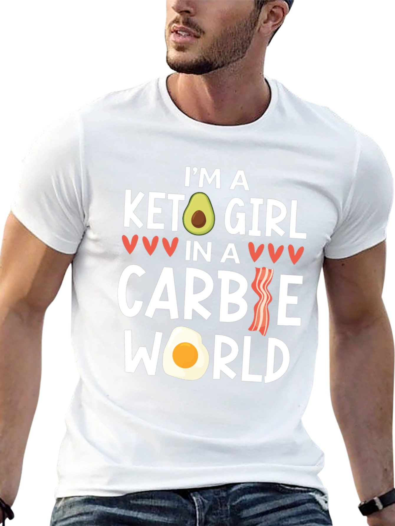 Keto Girl in a Carbie World Graphic T-Shirt