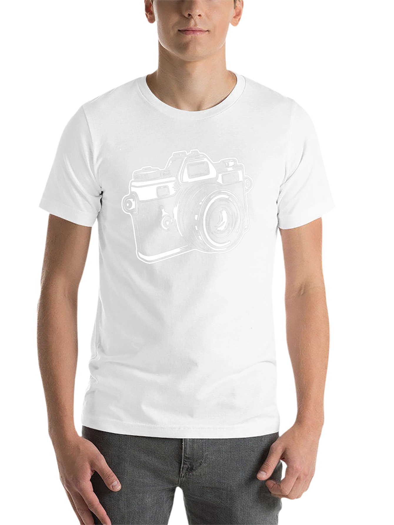 Retro Camera Graphic Tee - Classic Black T-Shirt