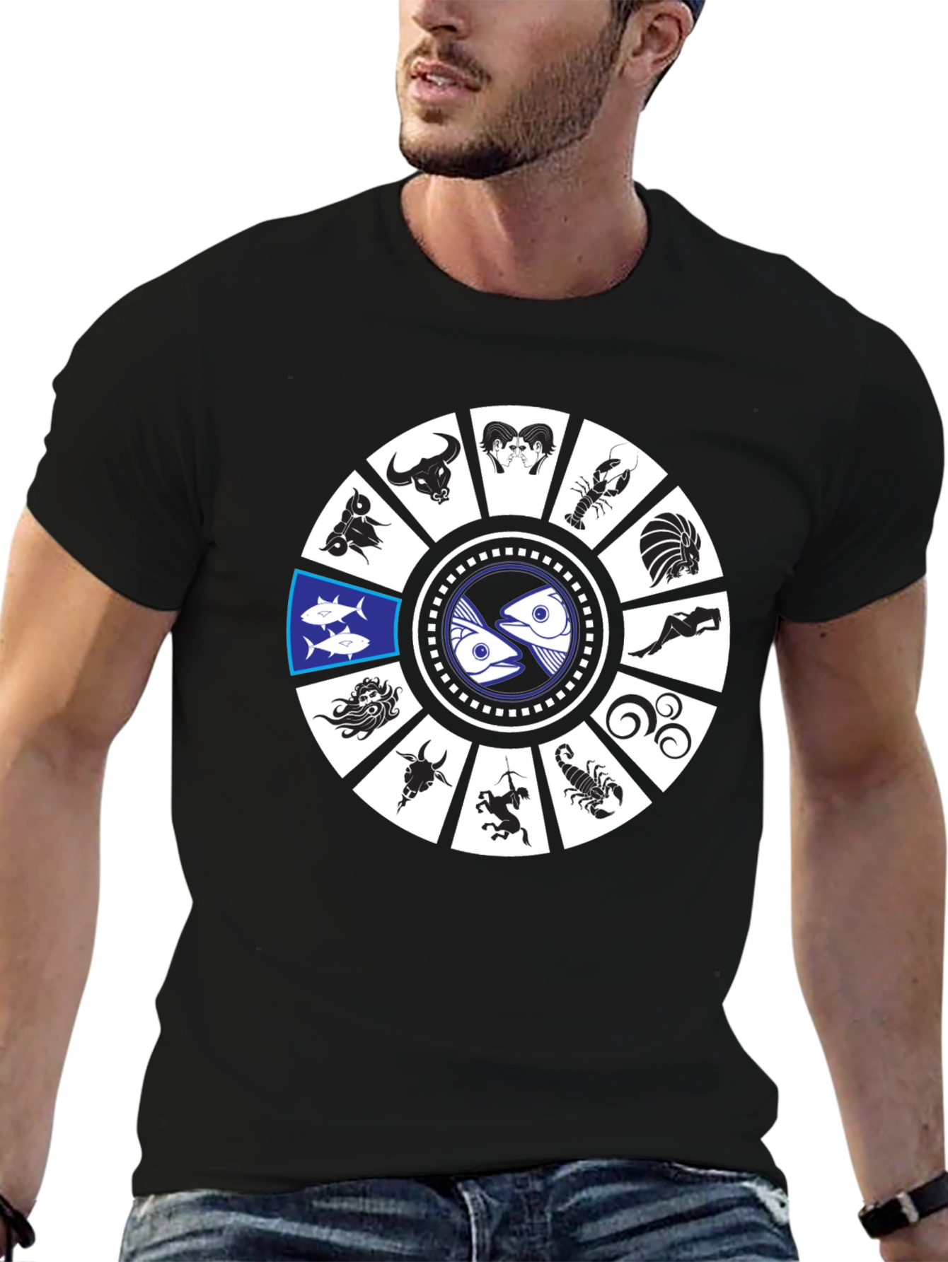 Zodiac Sign Graphic T-Shirt - Pisces