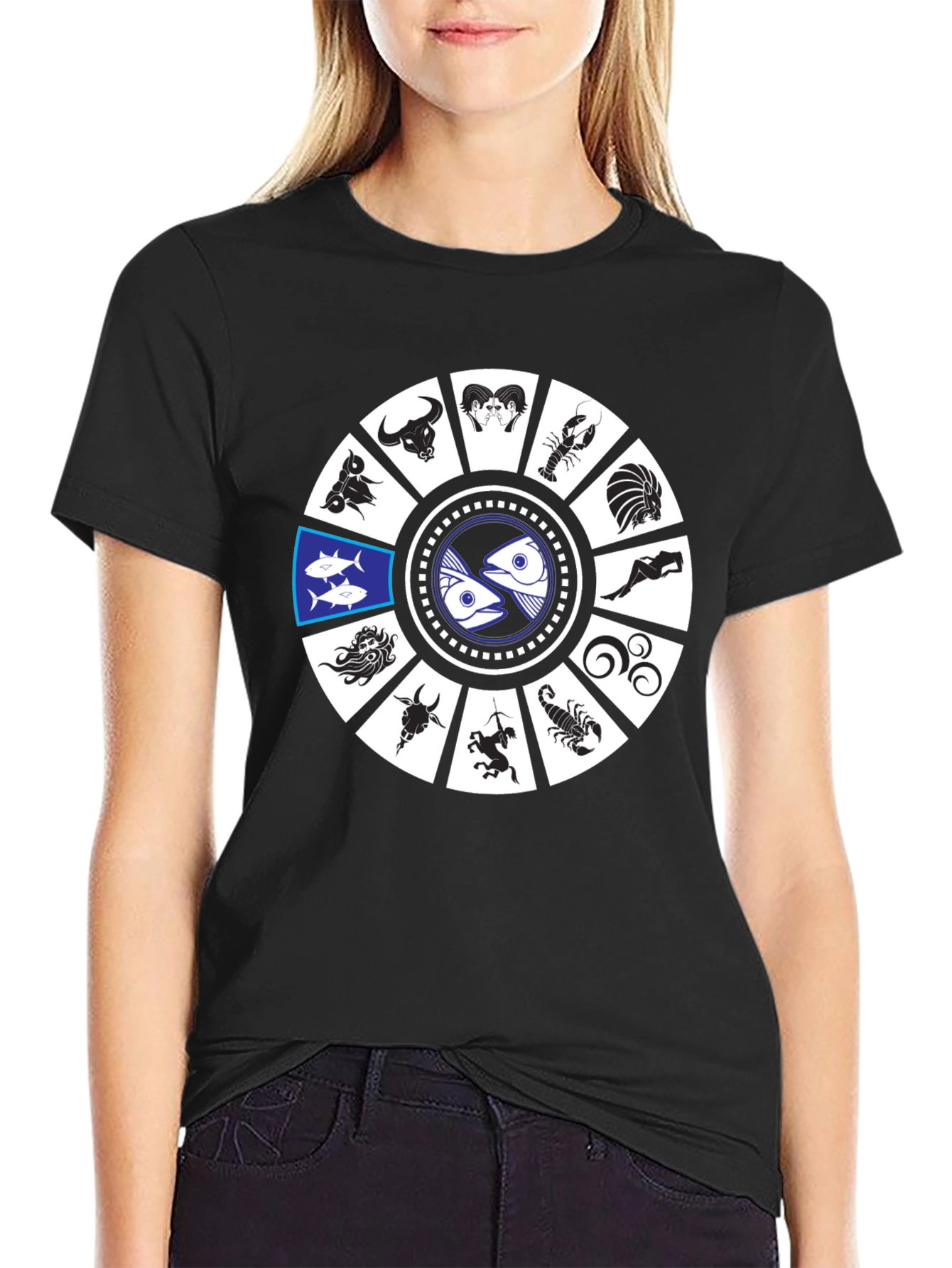 Zodiac Sign Graphic T-Shirt - Pisces
