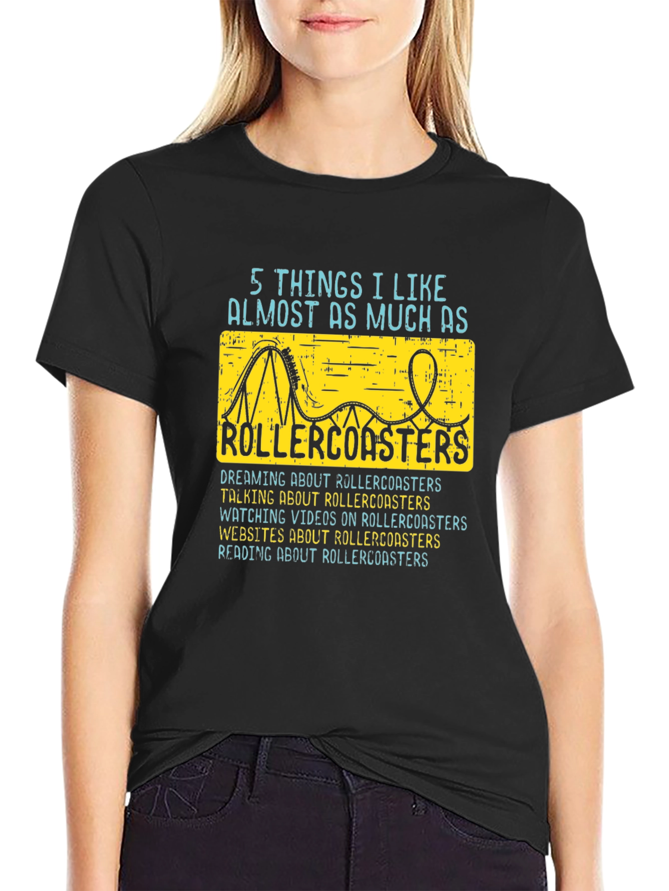 Rollercoaster Lover T-Shirt - 5 Things I Like