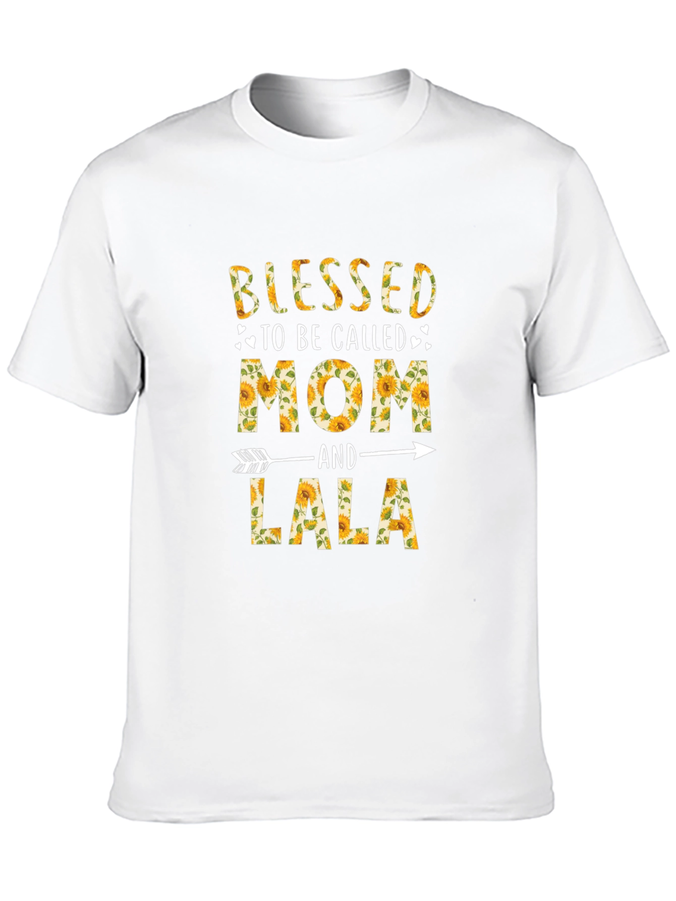 Blessed Mom and Lala Sunflower Graphic T-Shirt