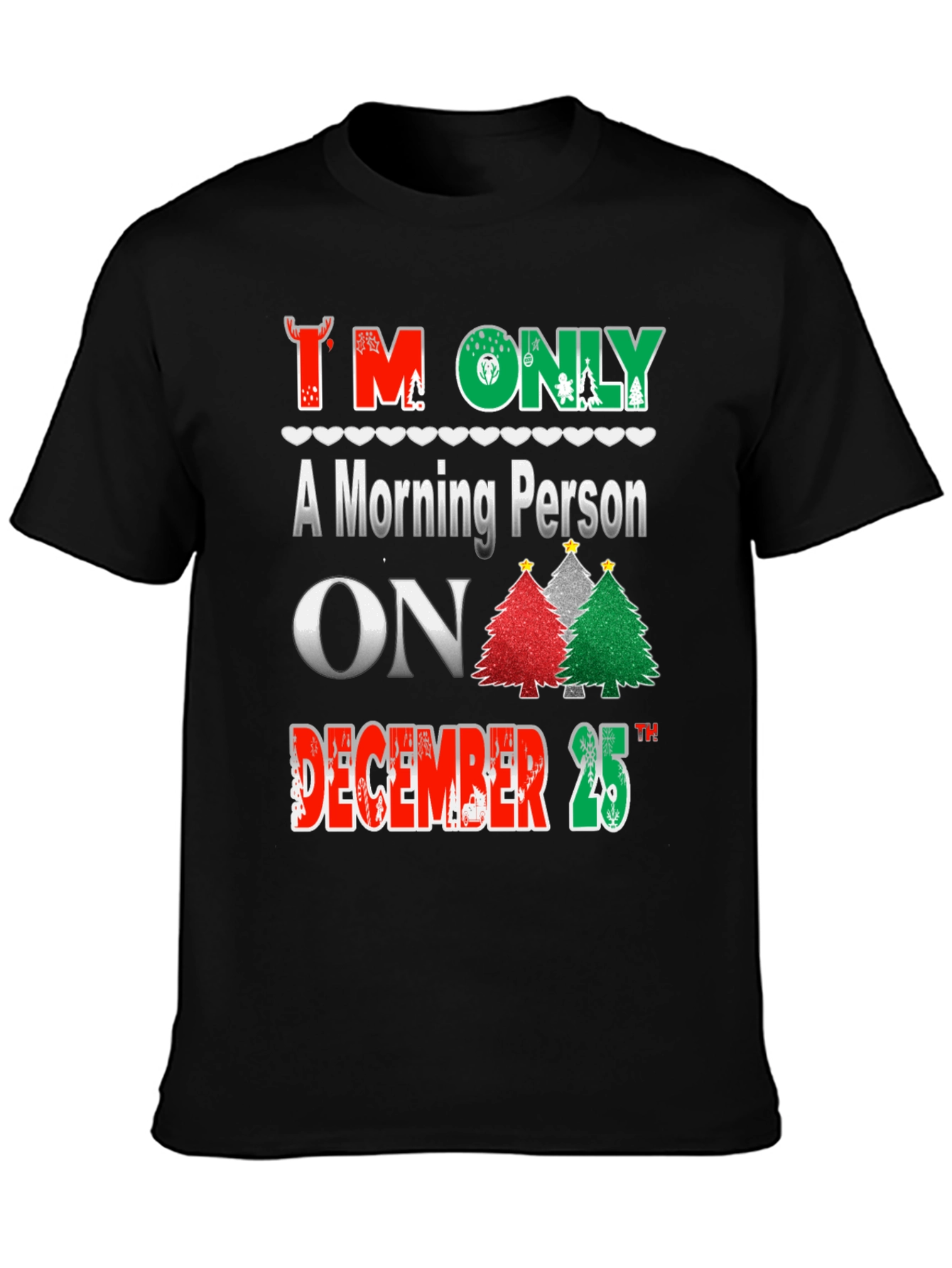 Christmas Morning Person T-Shirt Festive Holiday Tee