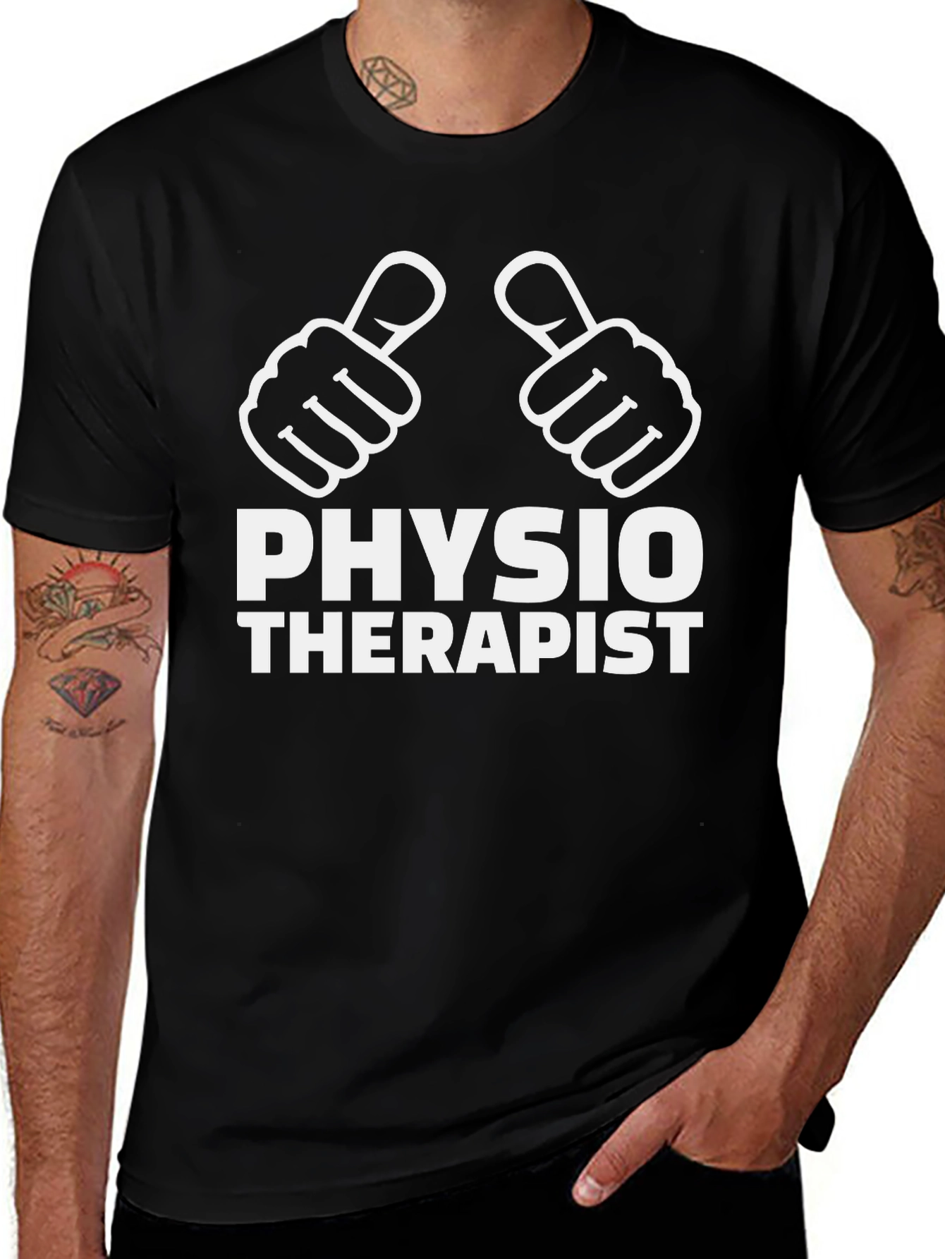 Physio Therapist T-Shirt - Thumbs Up Design