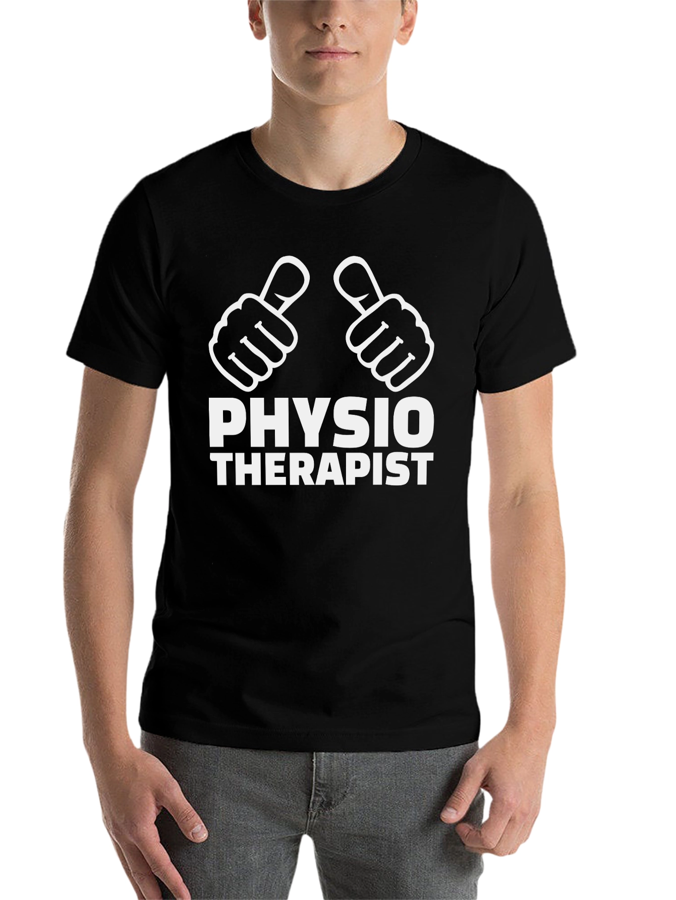 Physio Therapist T-Shirt - Thumbs Up Design