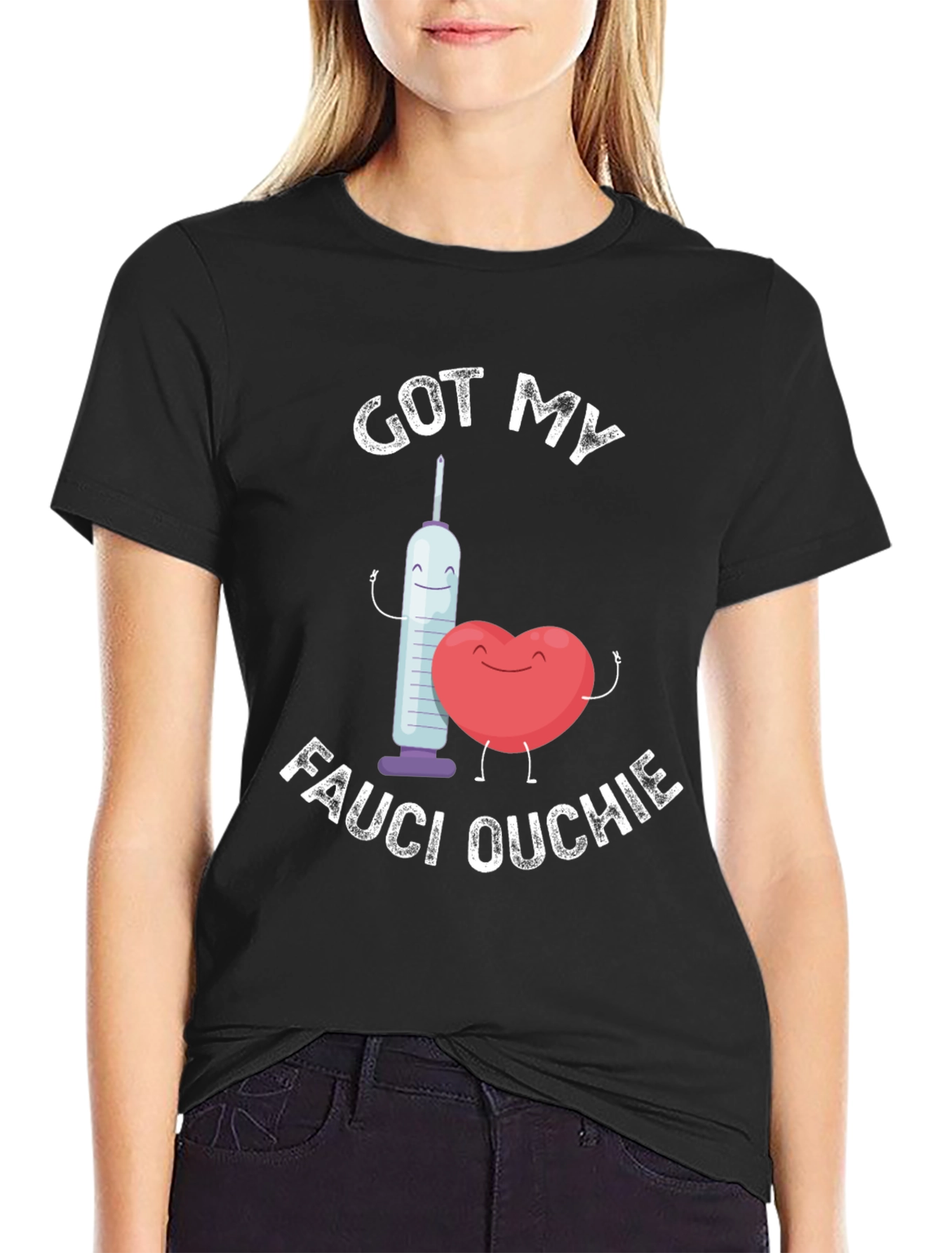 Got My Fauci Ouchie T-Shirt Funny Vaccine Tee