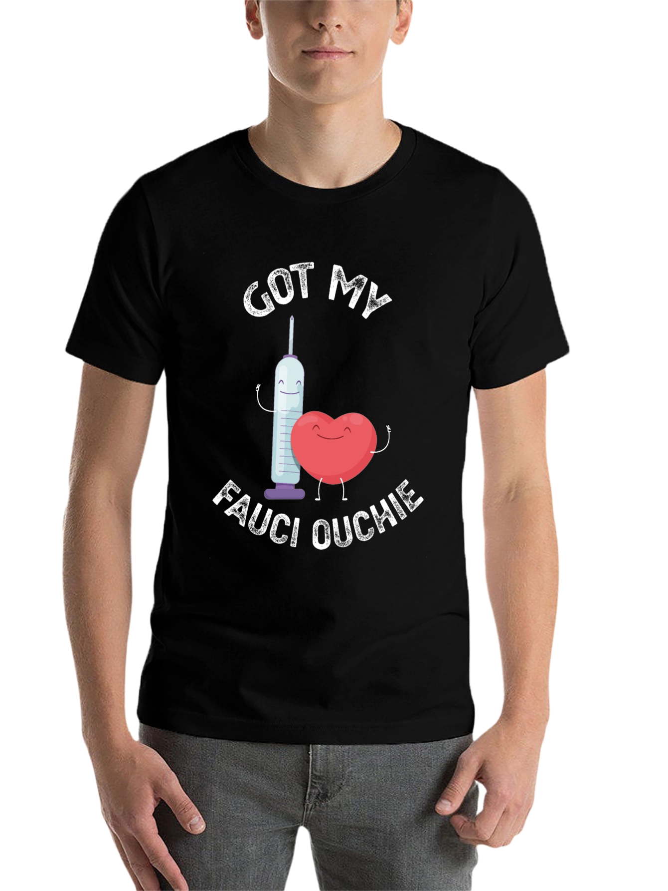 Got My Fauci Ouchie T-Shirt Funny Vaccine Tee