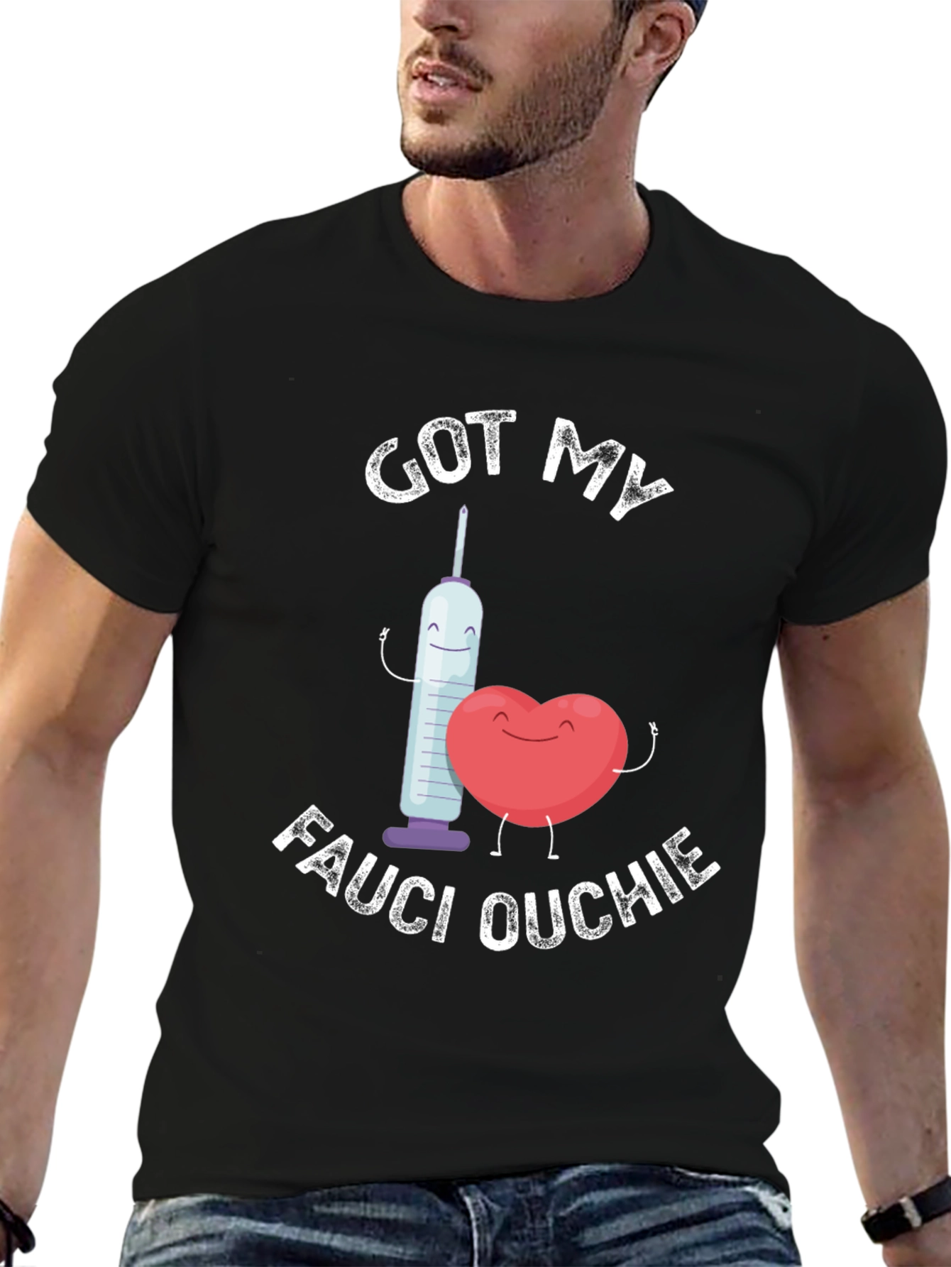 Got My Fauci Ouchie T-Shirt Funny Vaccine Tee