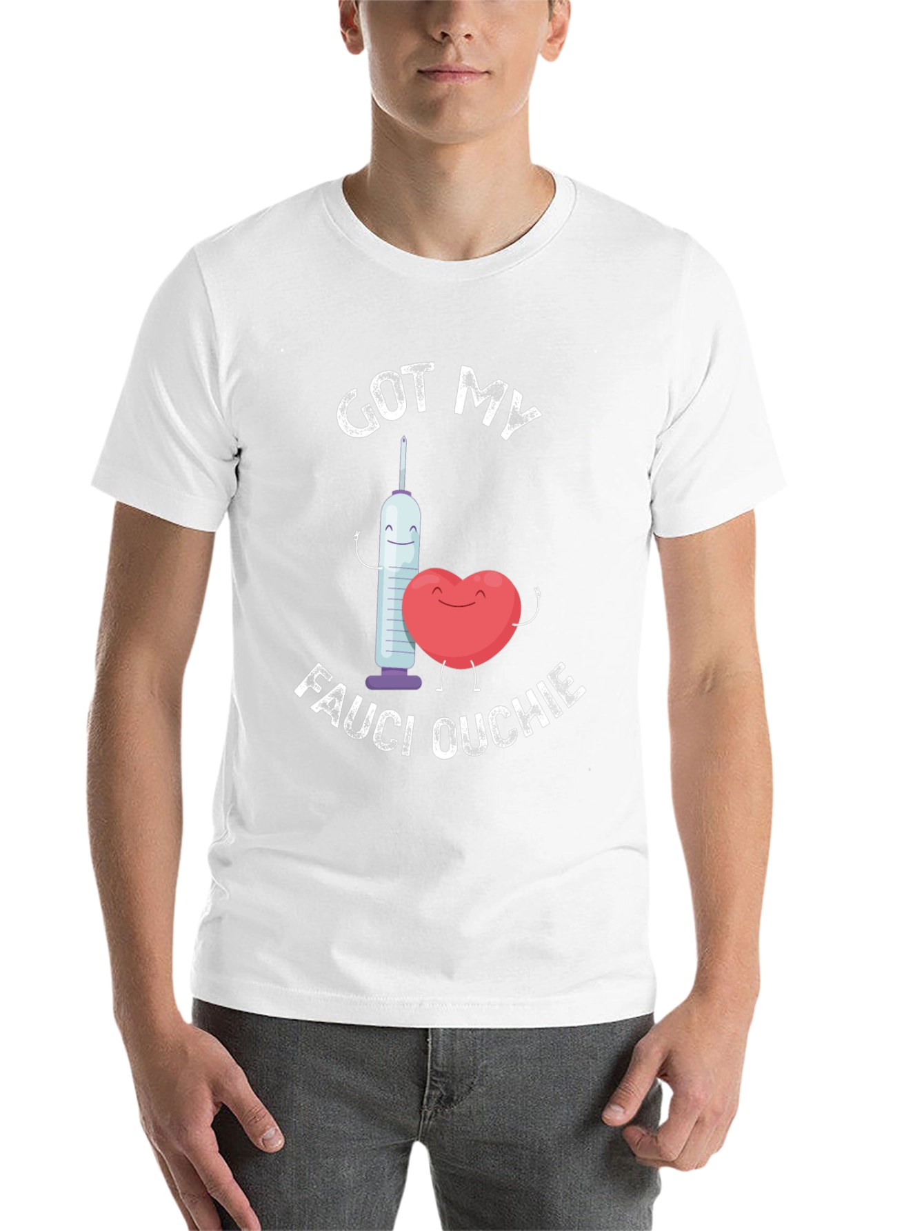Got My Fauci Ouchie T-Shirt Funny Vaccine Tee