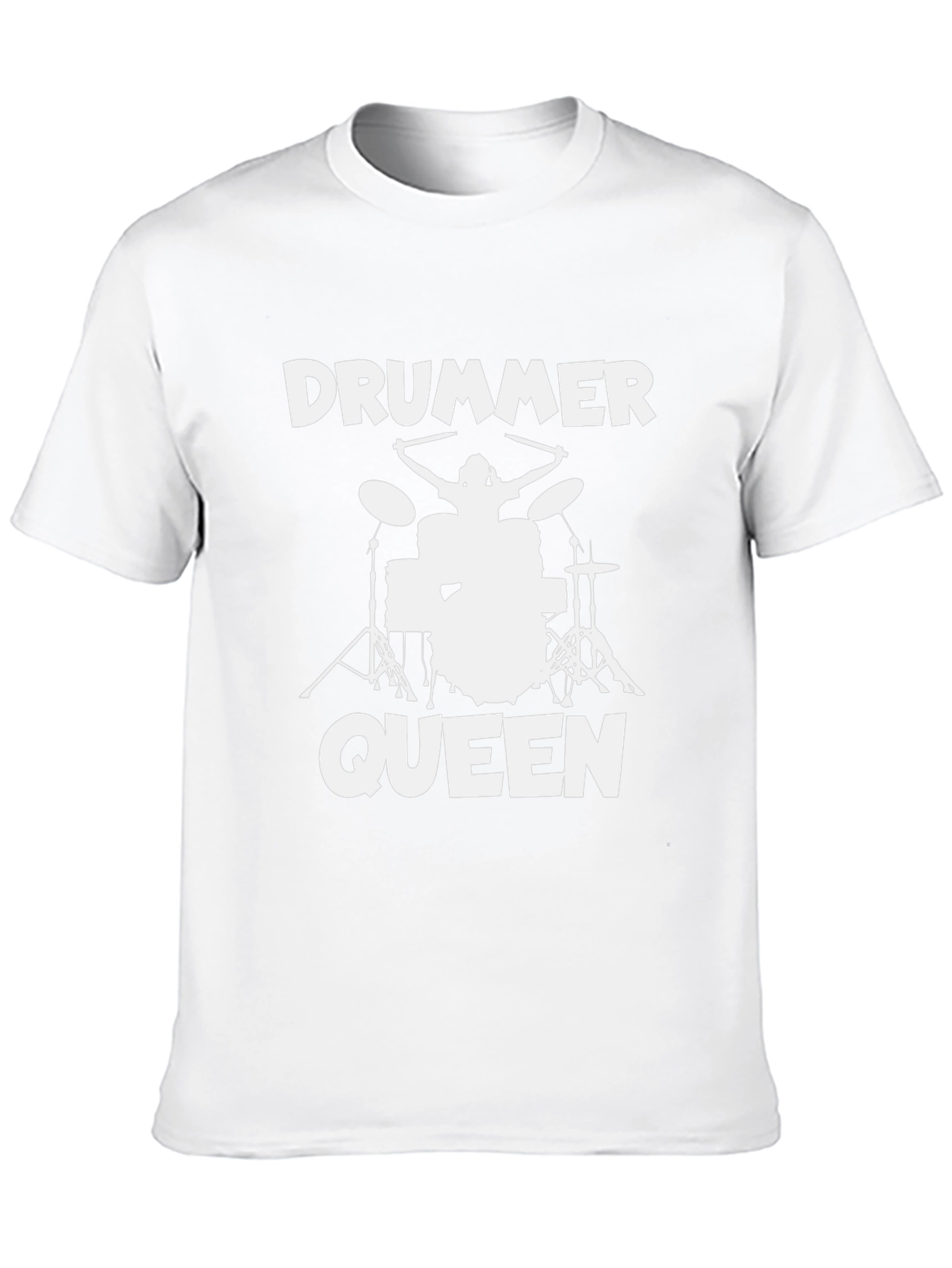 Drummer Queen Black T-Shirt - Music Lover Tee