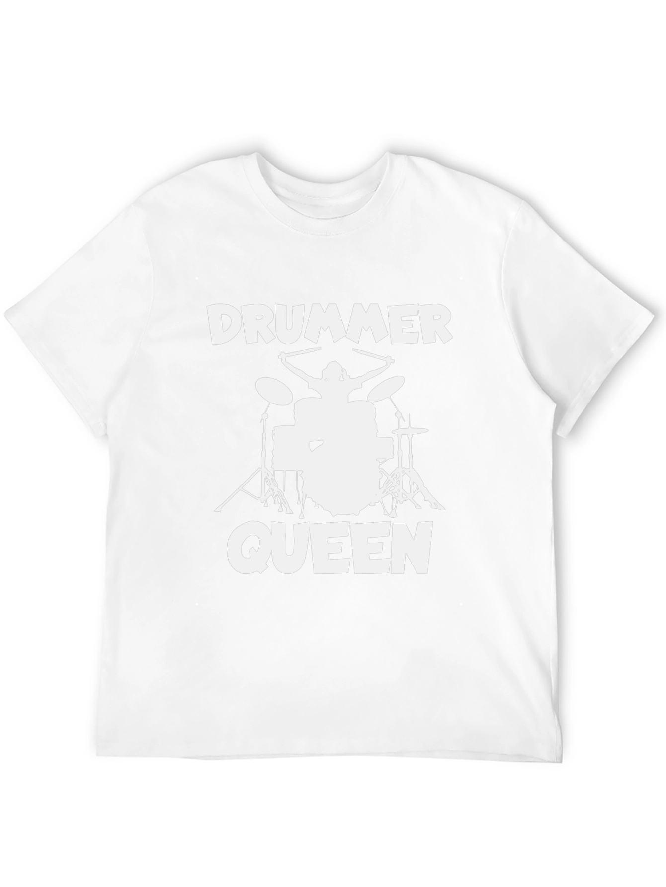 Drummer Queen Black T-Shirt - Music Lover Tee