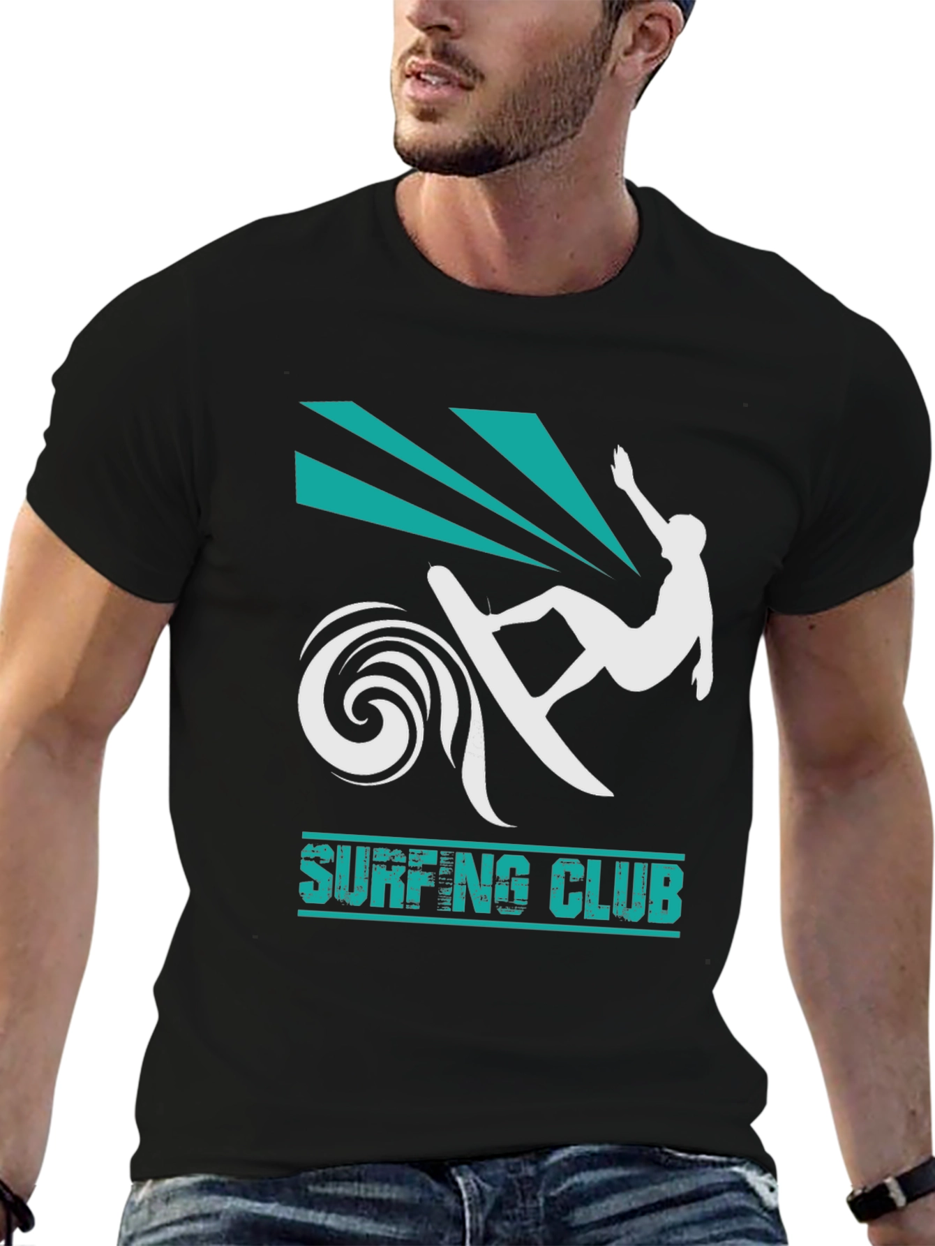Surfing Club Black T-Shirt