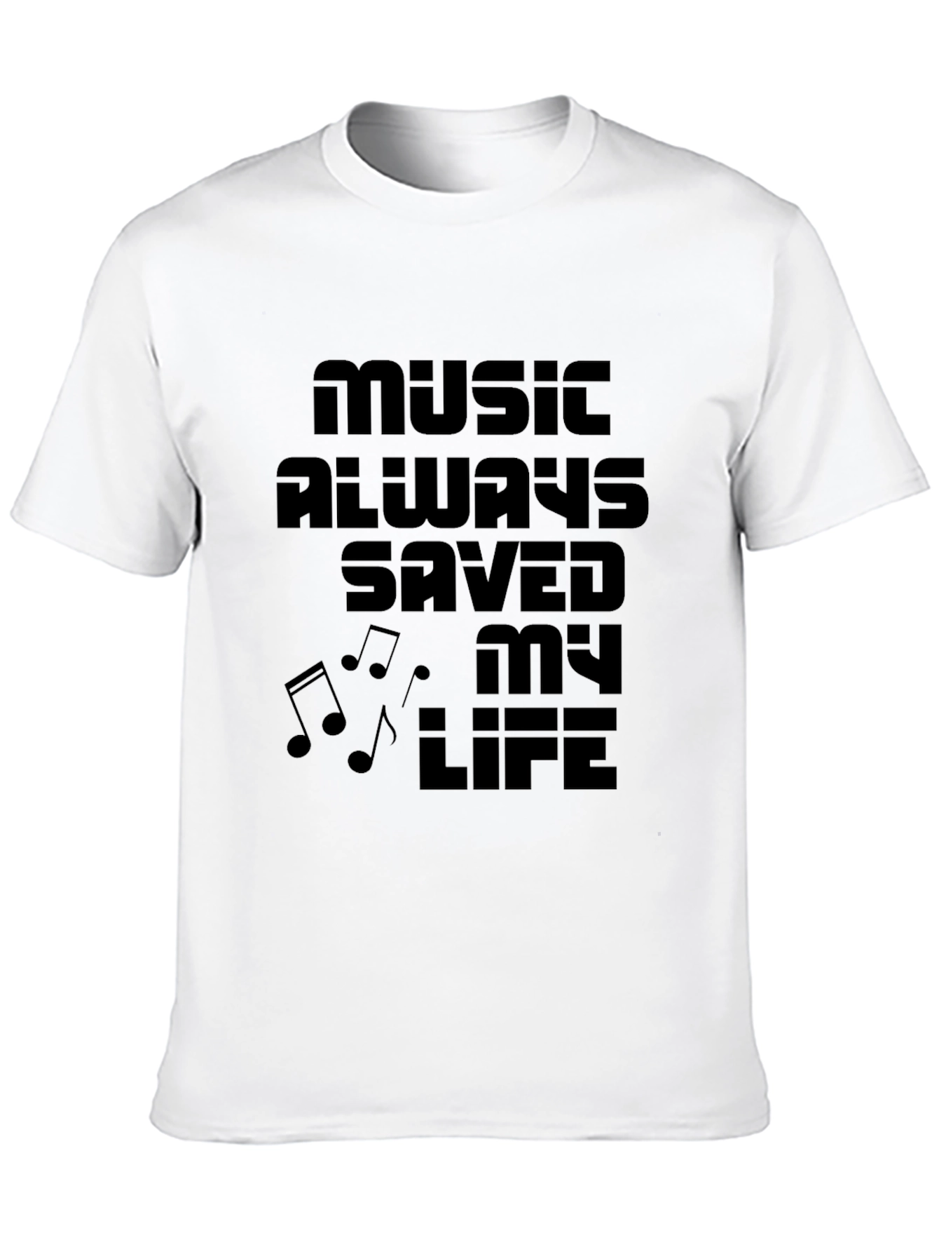 Music Saved My Life T-Shirt - Black Graphic Tee