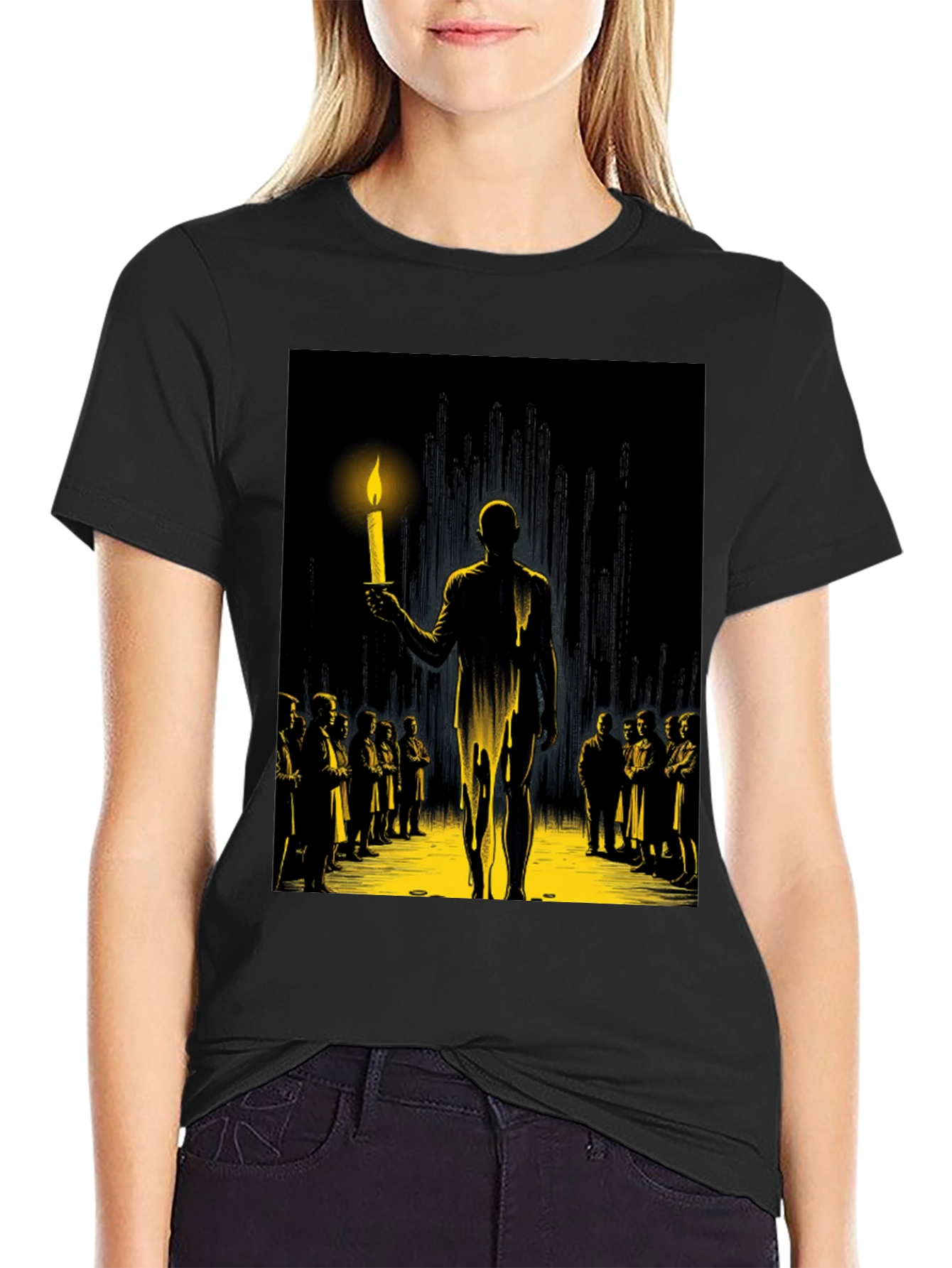 Illuminating Candle Graphic T-Shirt