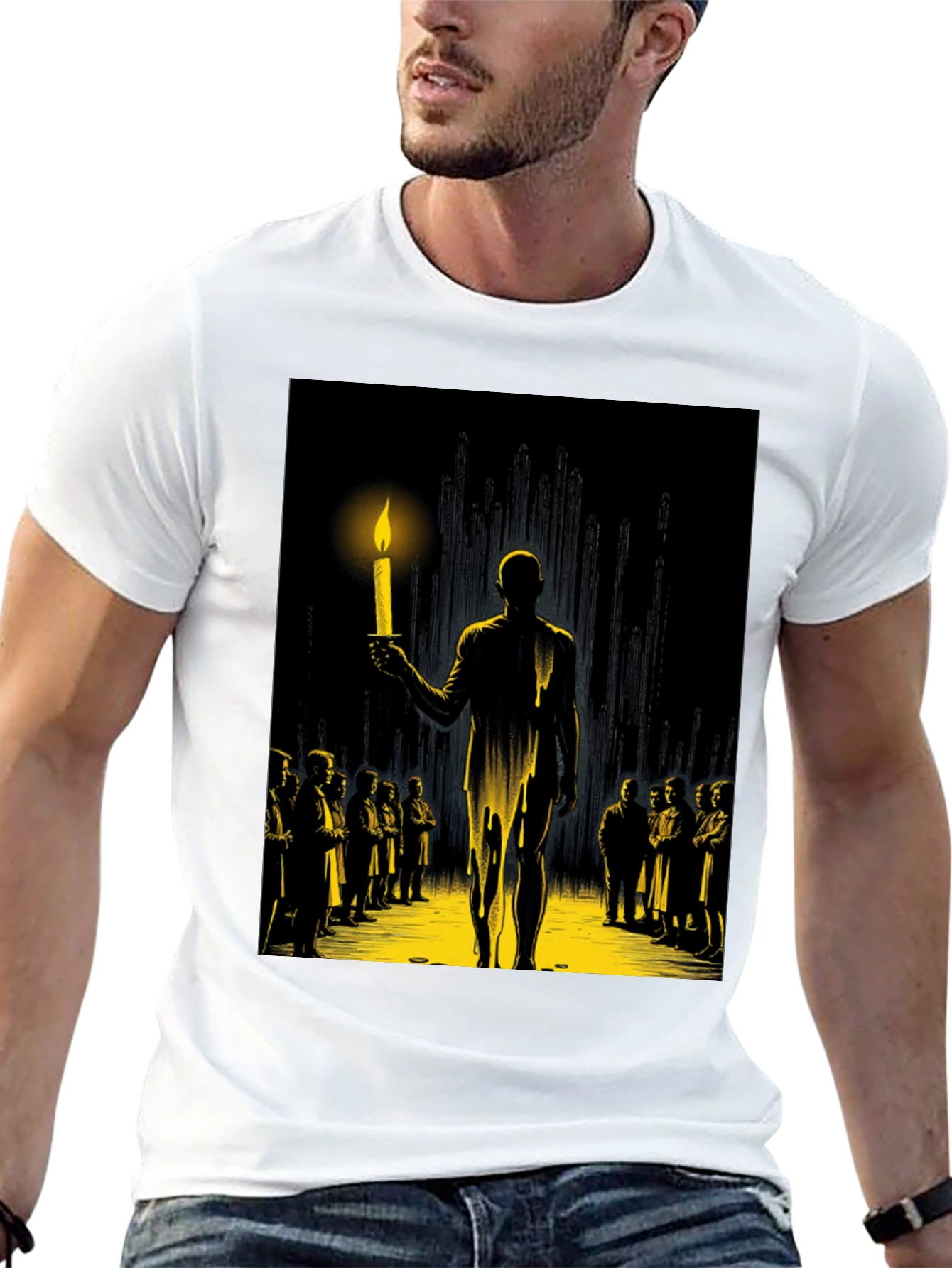 Illuminating Candle Graphic T-Shirt