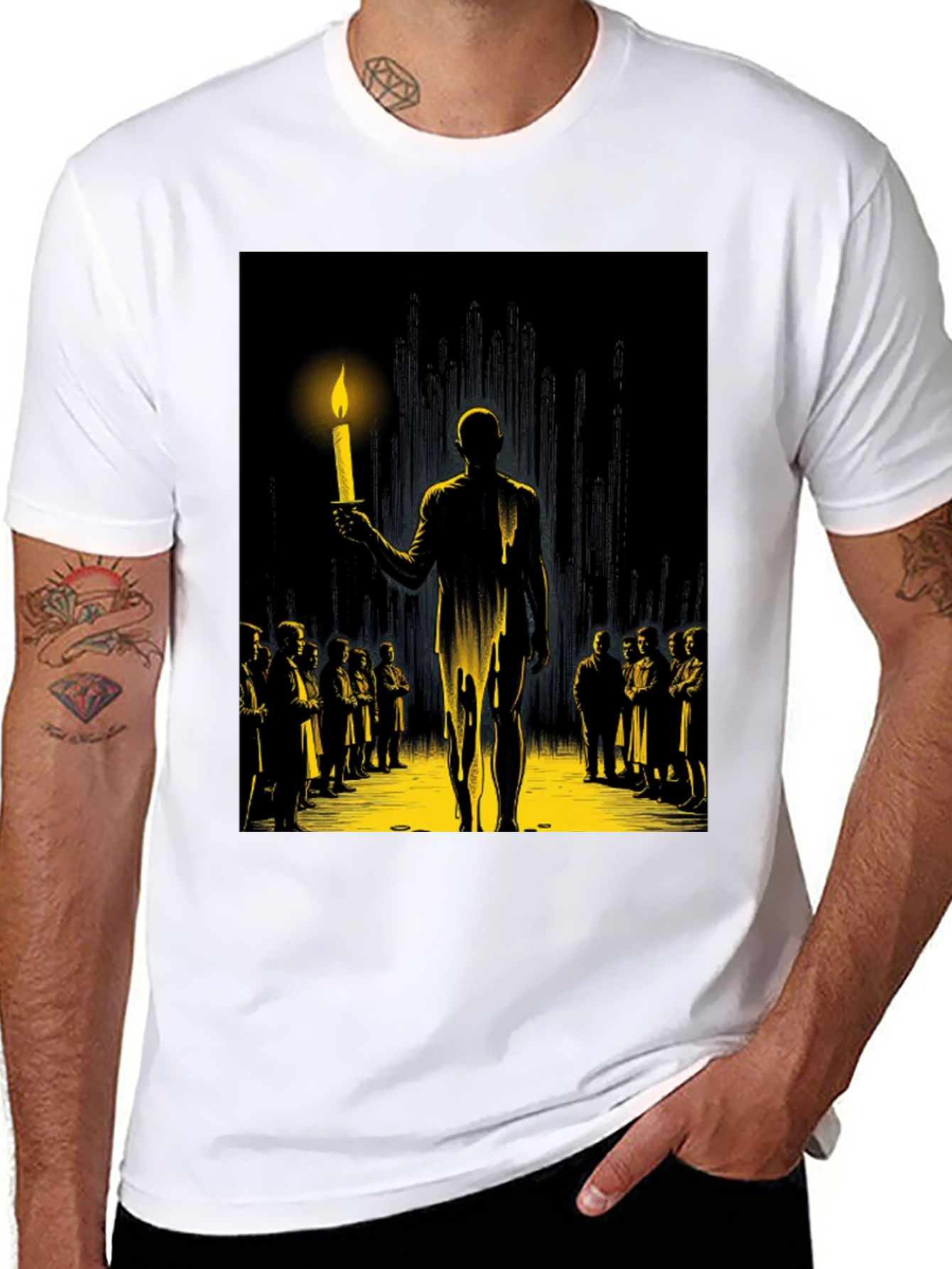 Illuminating Candle Graphic T-Shirt