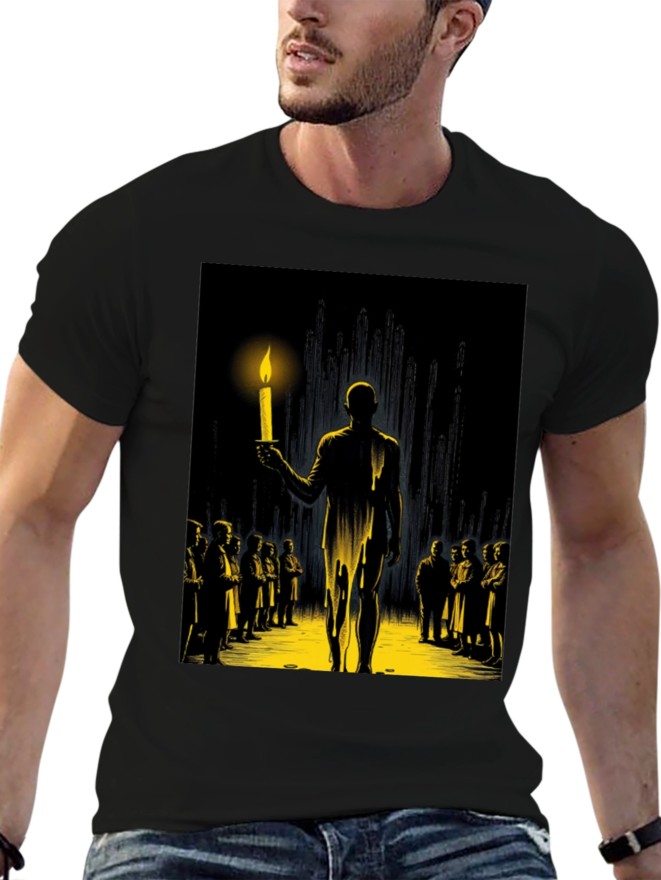 Illuminating Candle Graphic T-Shirt