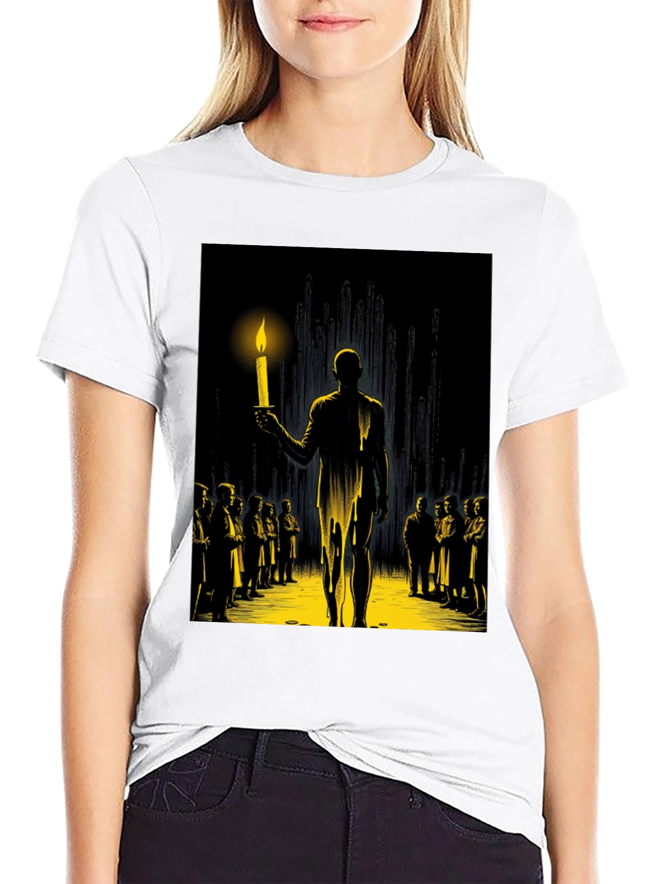 Illuminating Candle Graphic T-Shirt
