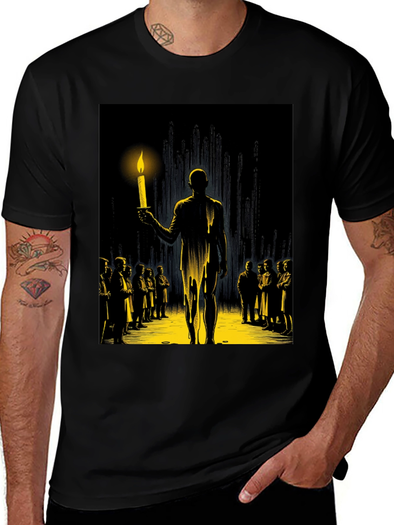 Illuminating Candle Graphic T-Shirt