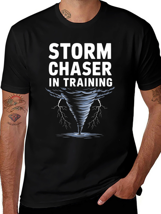 Storm Chaser In Training Black T-Shirt