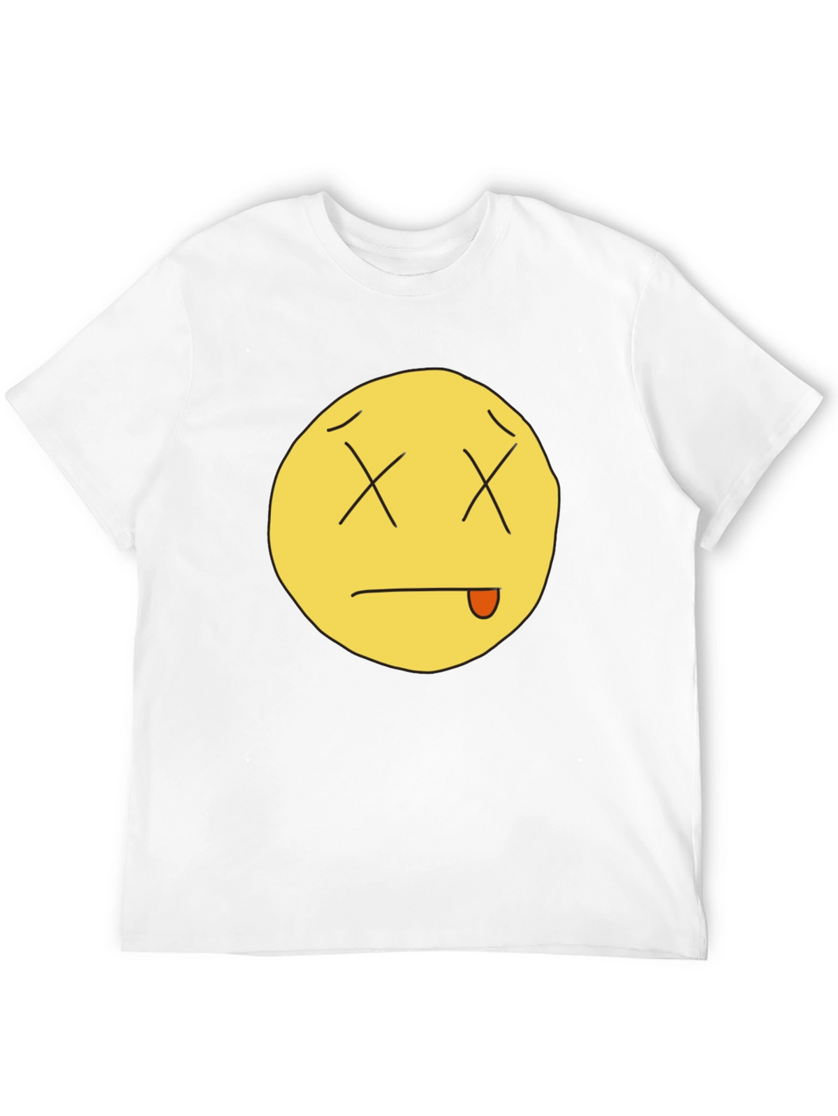 Funny Dead Emoji Black T-Shirt