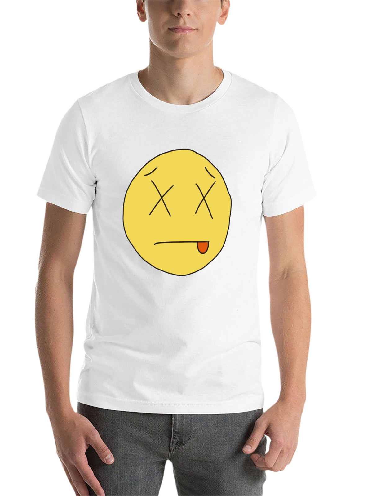 Funny Dead Emoji Black T-Shirt