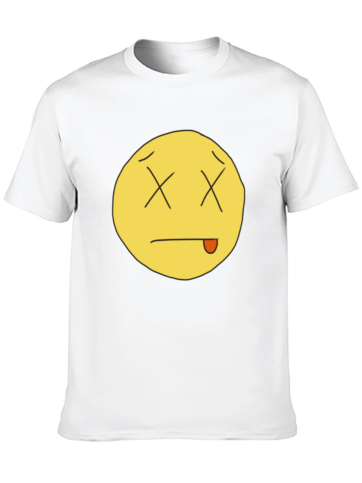Funny Dead Emoji Black T-Shirt