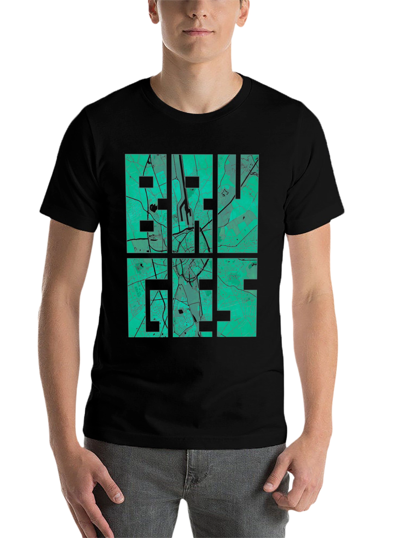 City Map Graphic Tee - Black