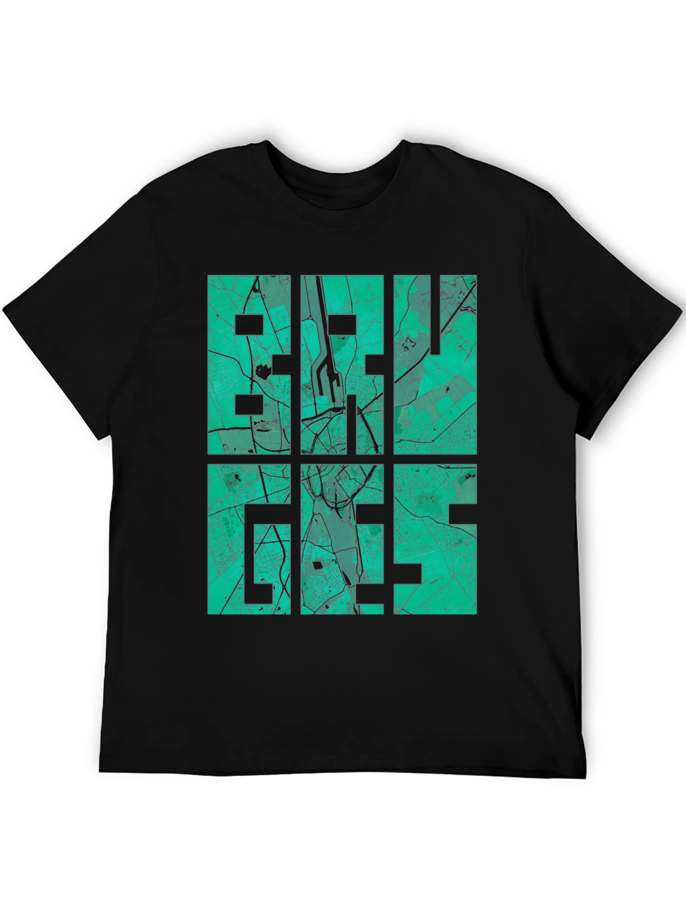 City Map Graphic Tee - Black