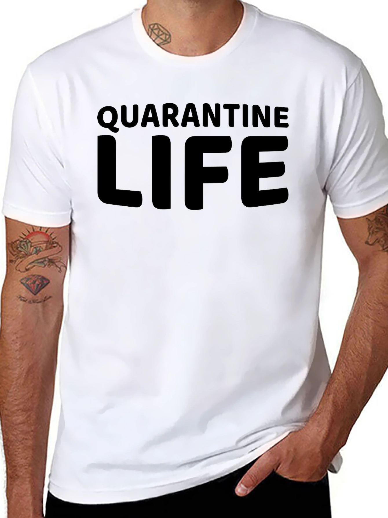 Quarantine Life Crew Neck T-Shirt