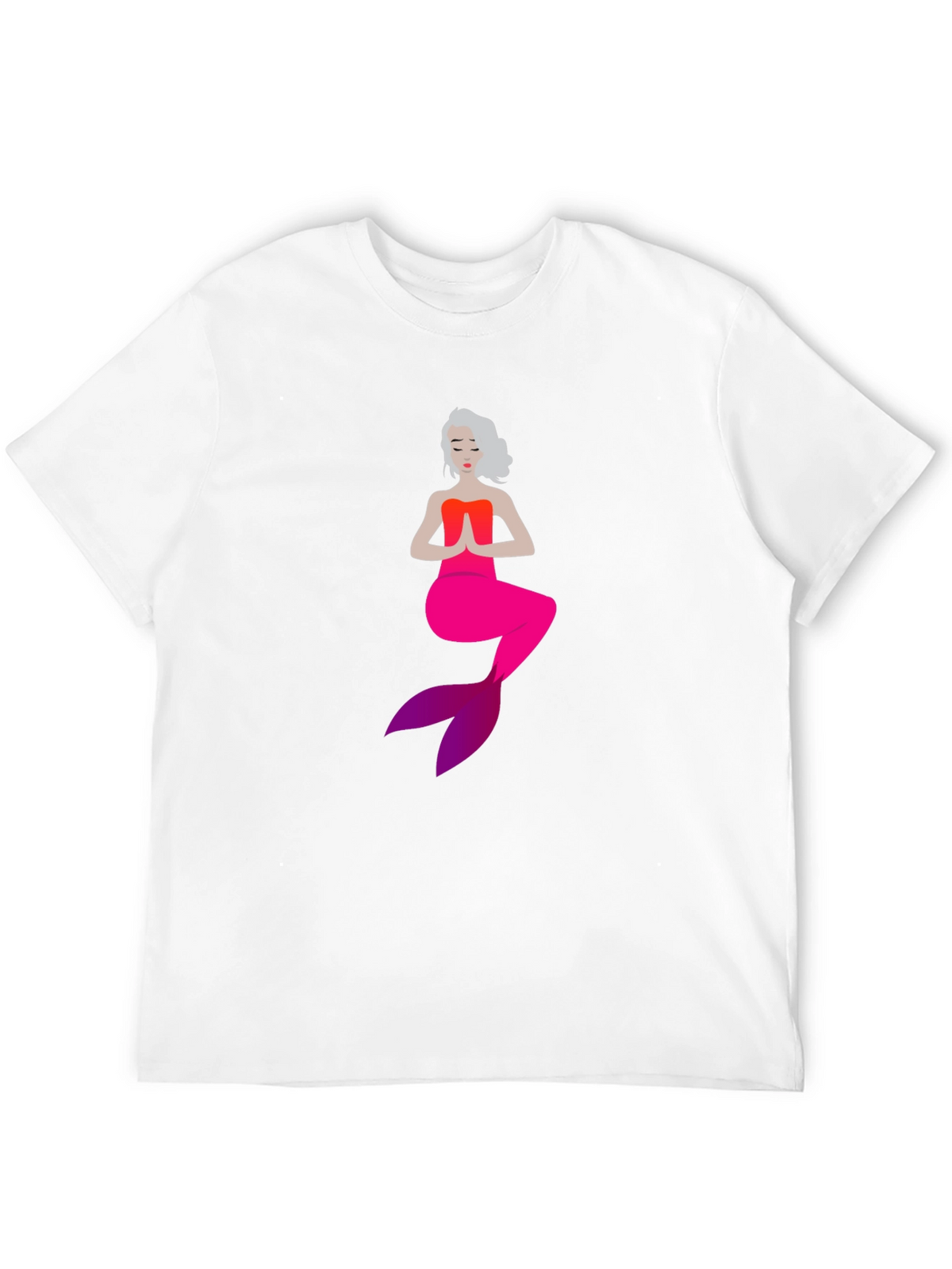 Mermaid in Meditation Black T-Shirt