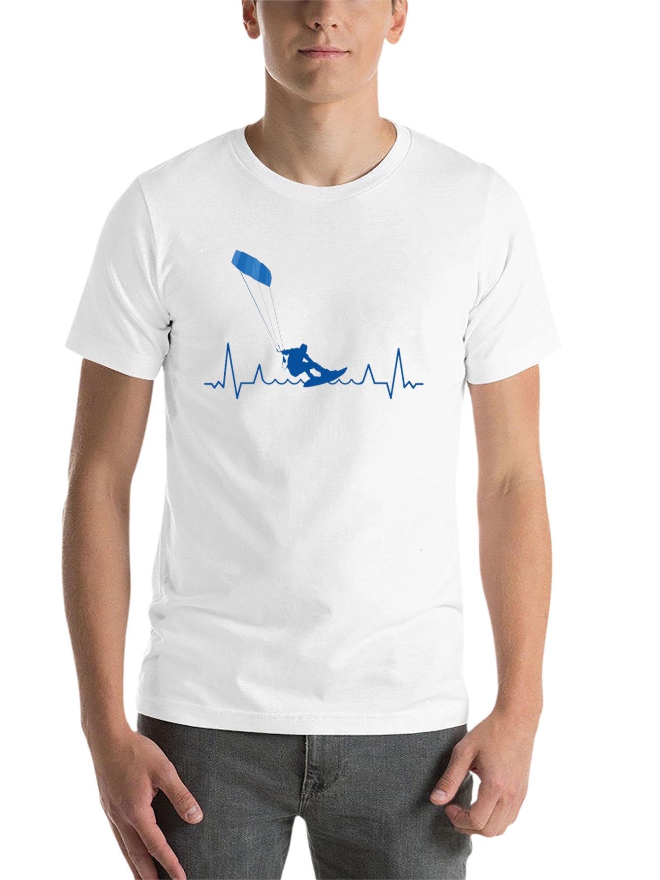 Kitesurfing Heartbeat T-Shirt - Passion on Display