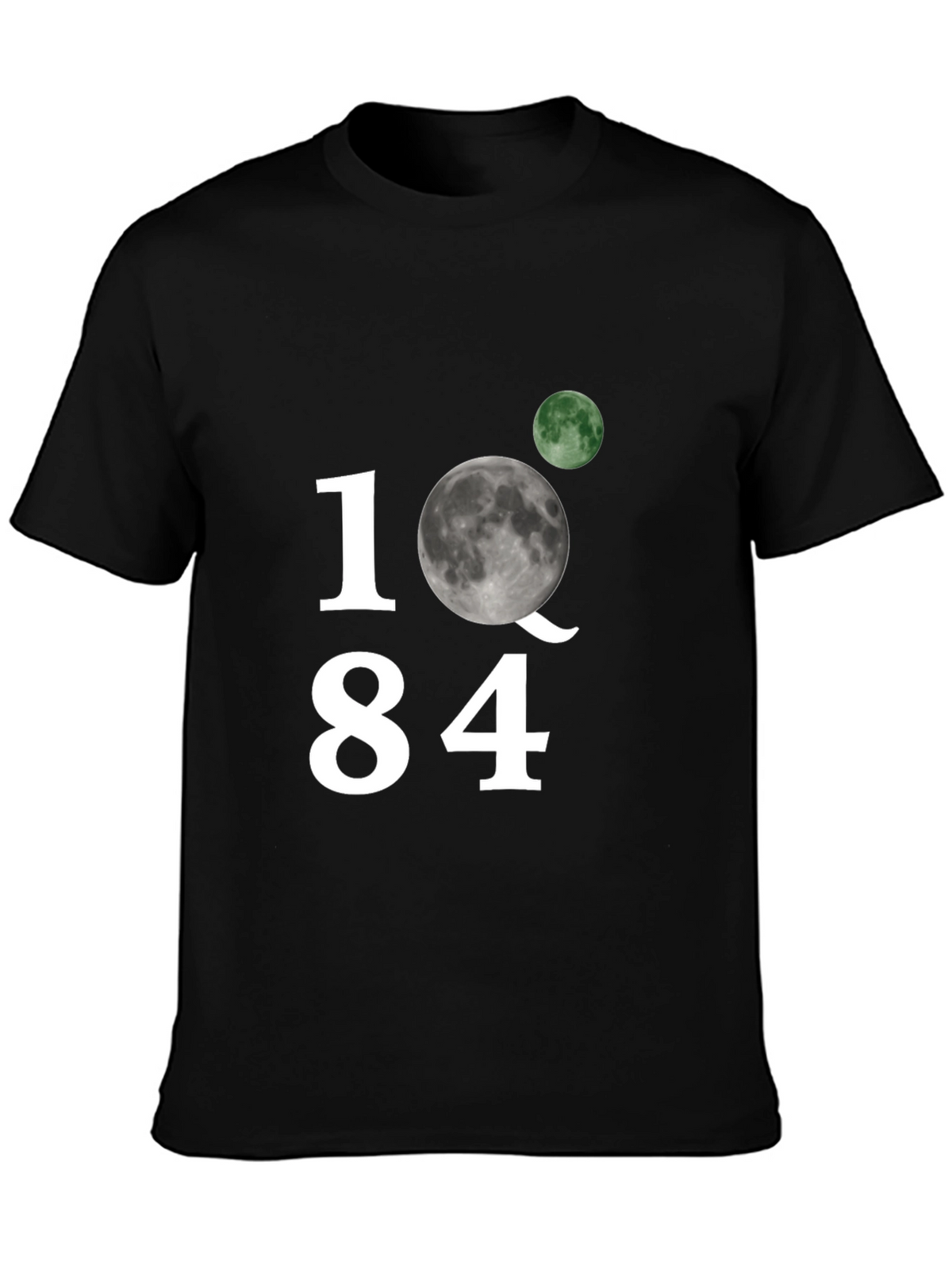 1Q84 Moon Graphic Black T-Shirt