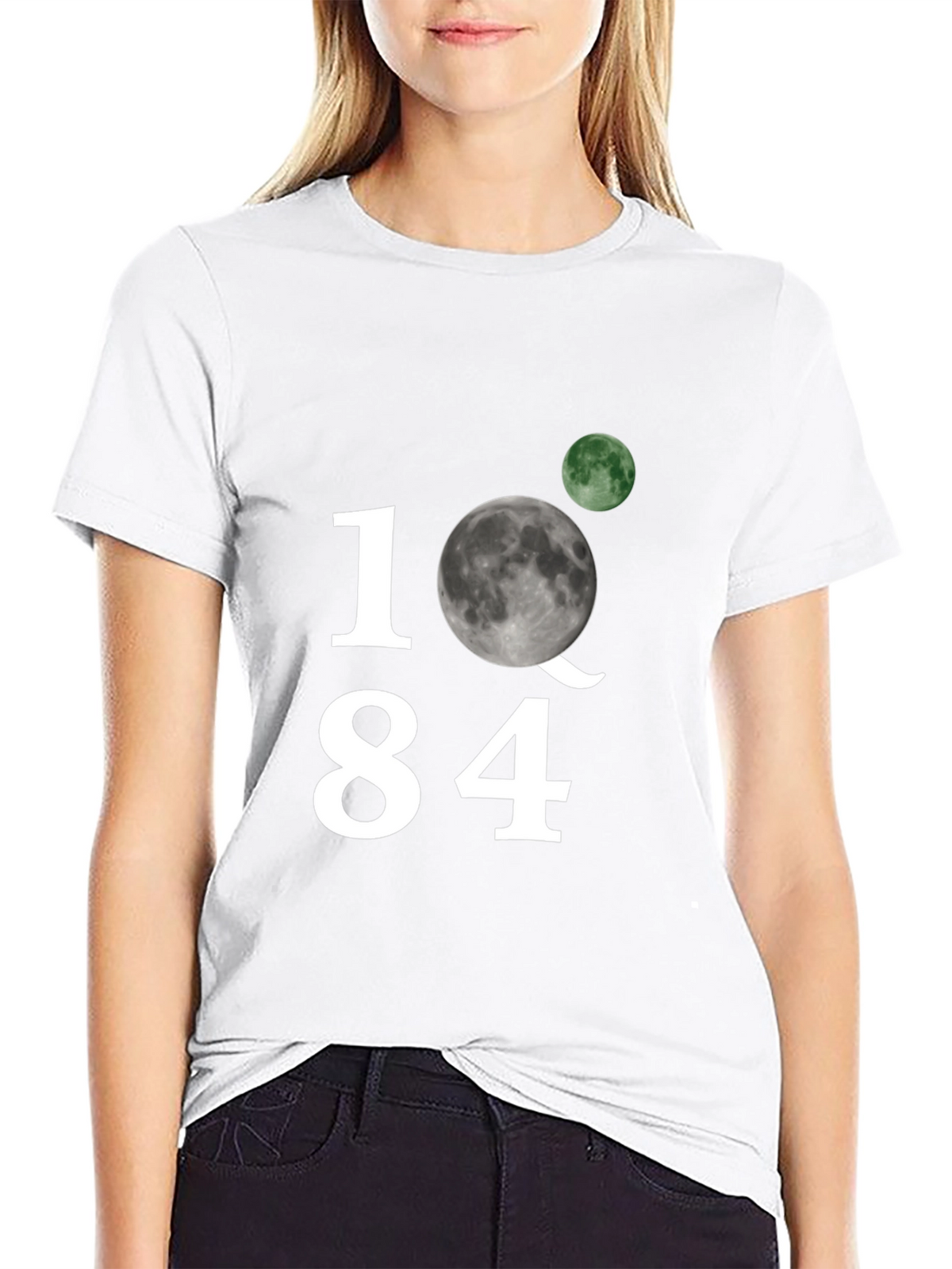 1Q84 Moon Graphic Black T-Shirt