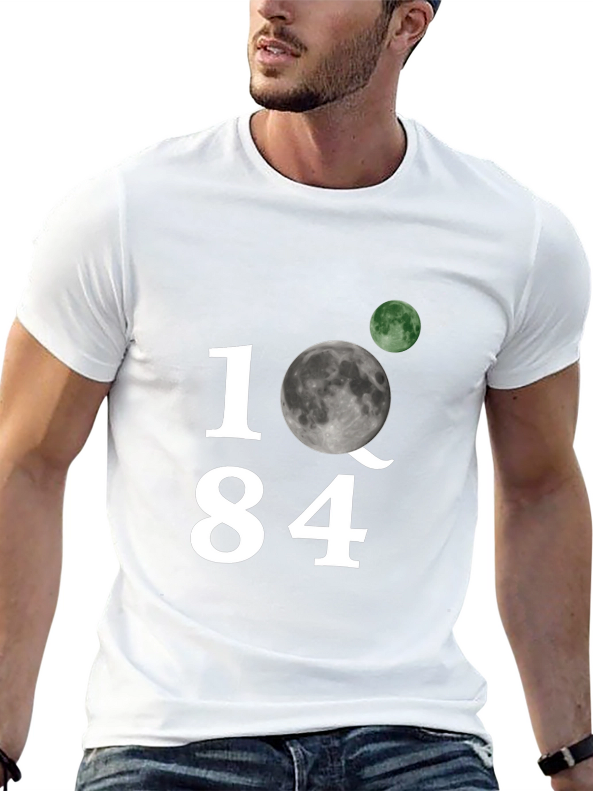 1Q84 Moon Graphic Black T-Shirt