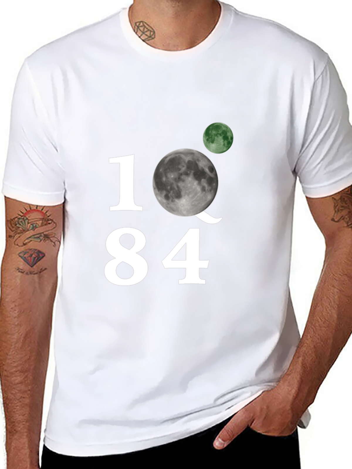 1Q84 Moon Graphic Black T-Shirt