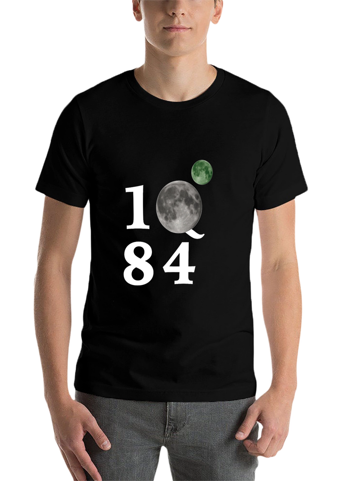 1Q84 Moon Graphic Black T-Shirt