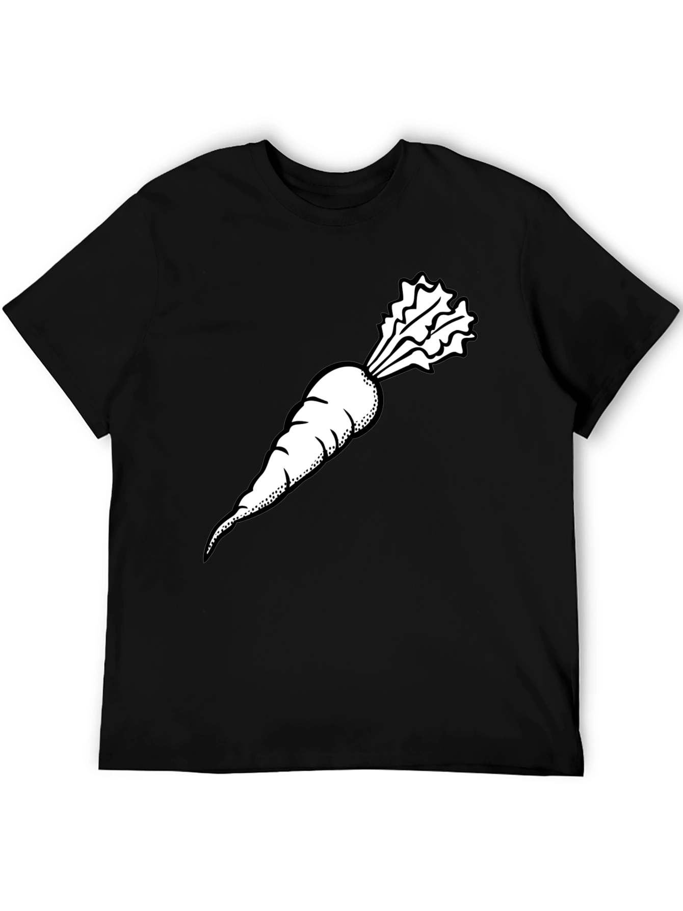 Carrot Graphic Tee - Black Casual Style