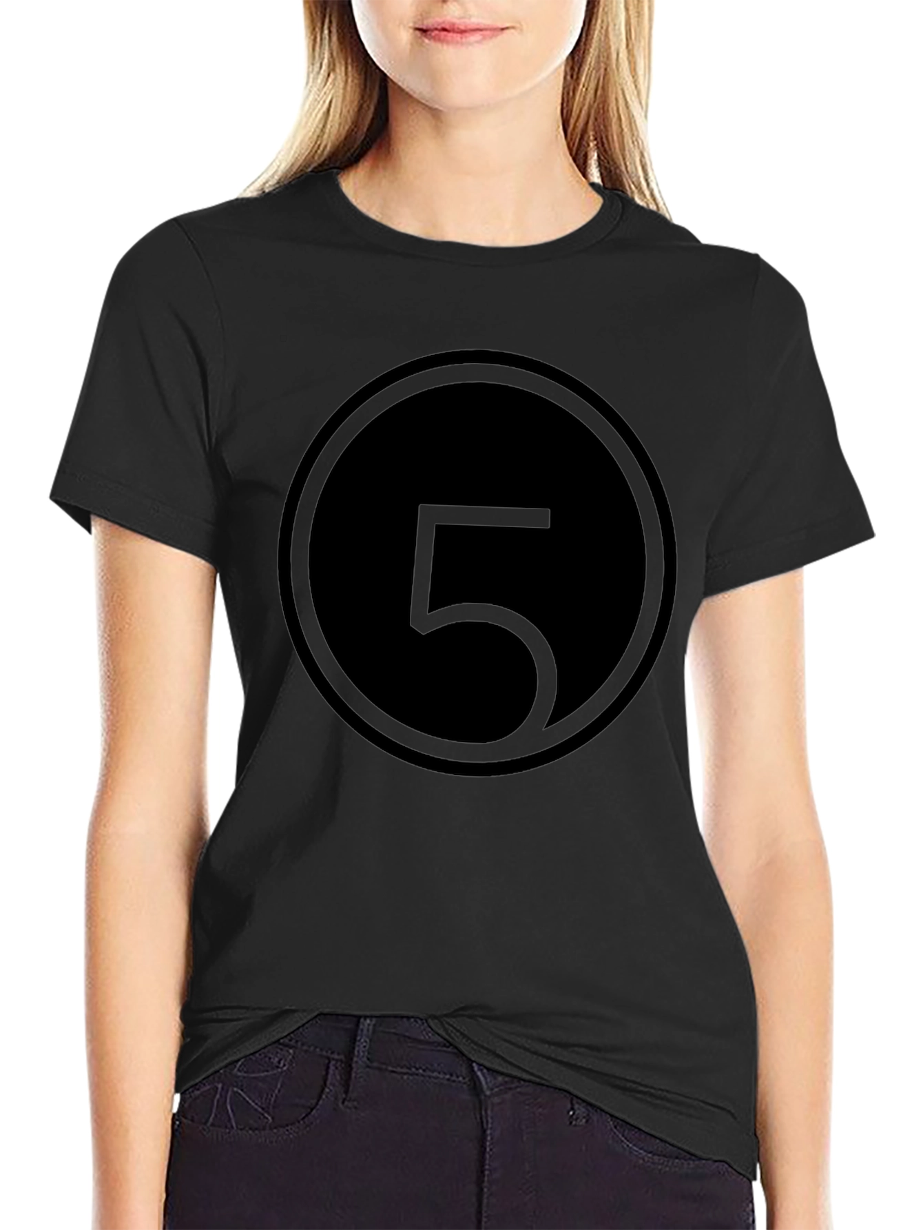Number 5 Circle Graphic Tee - Stylish Menswear