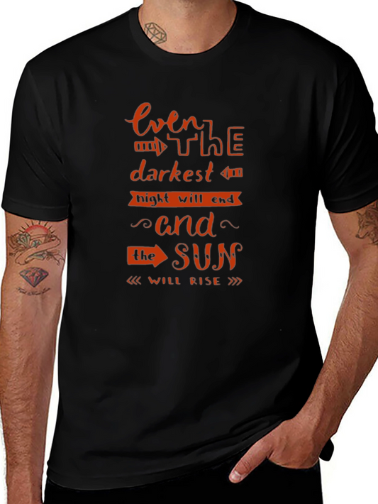 Inspirational Even the Darkest Night Black T-Shirt