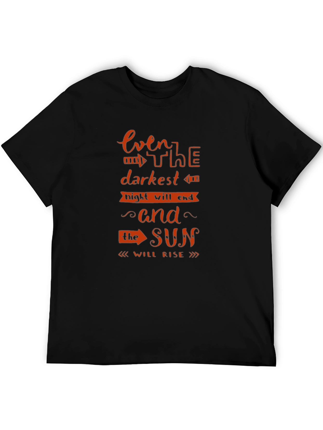Inspirational Even the Darkest Night Black T-Shirt